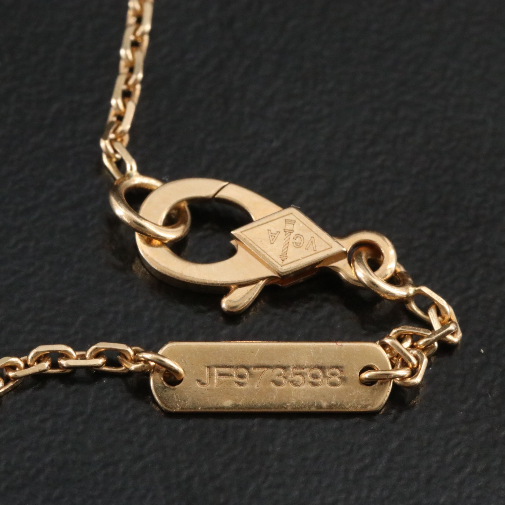 Van Cleef & Arpels Vintage Alhambra 18K Carnelian Necklace