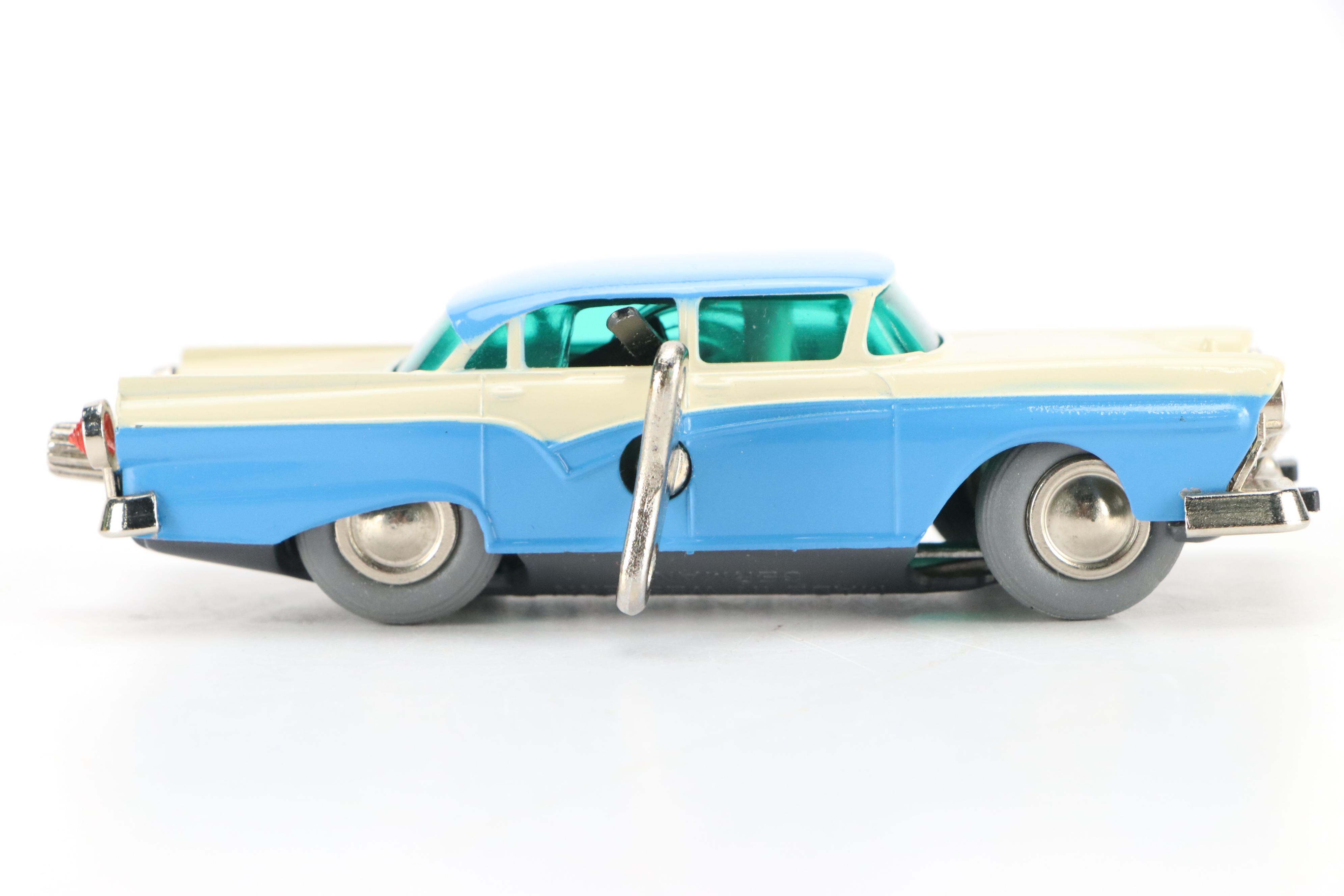 Schuco "Ford Custom 300" Micro Racer Toy Wind-Up Car, 1960s