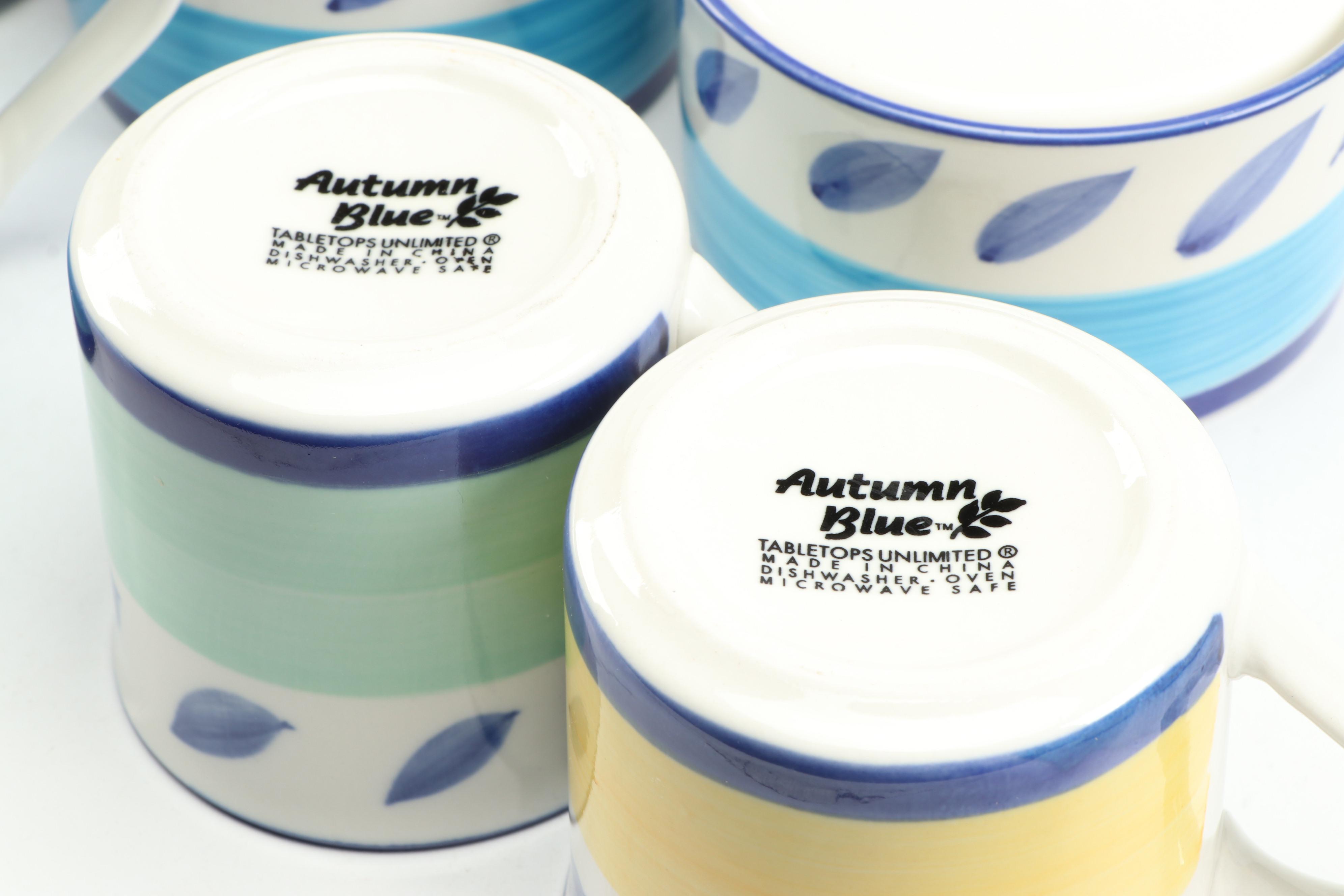Tabletops Unlimited "Autumn Blue" Ceramic Dinnerware and Table Accessories