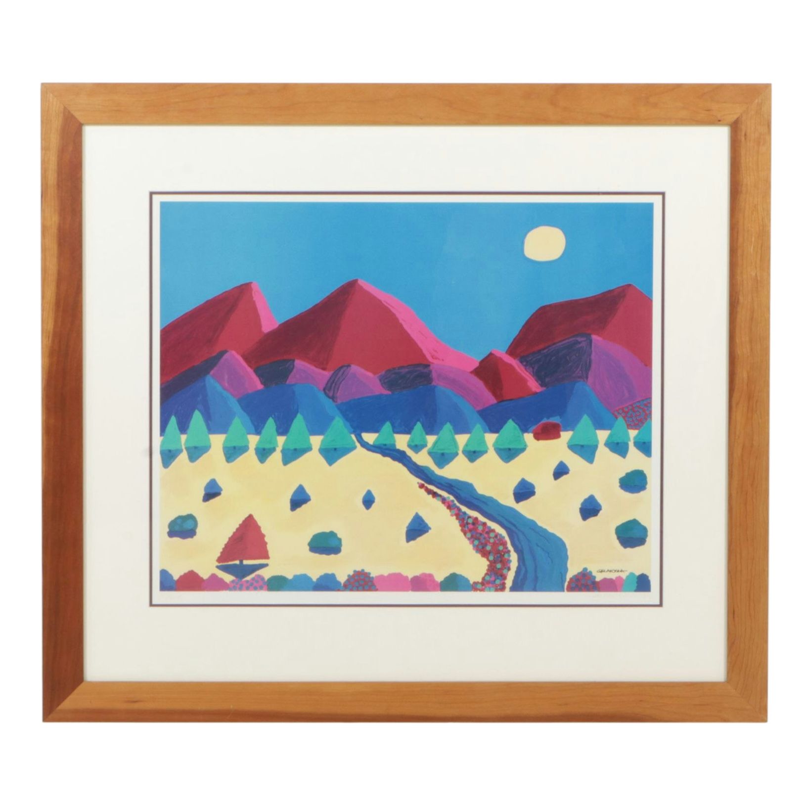 Signed Daniel Gelakoska Offset Lithograph "The Alluring Red Mountains", 1996