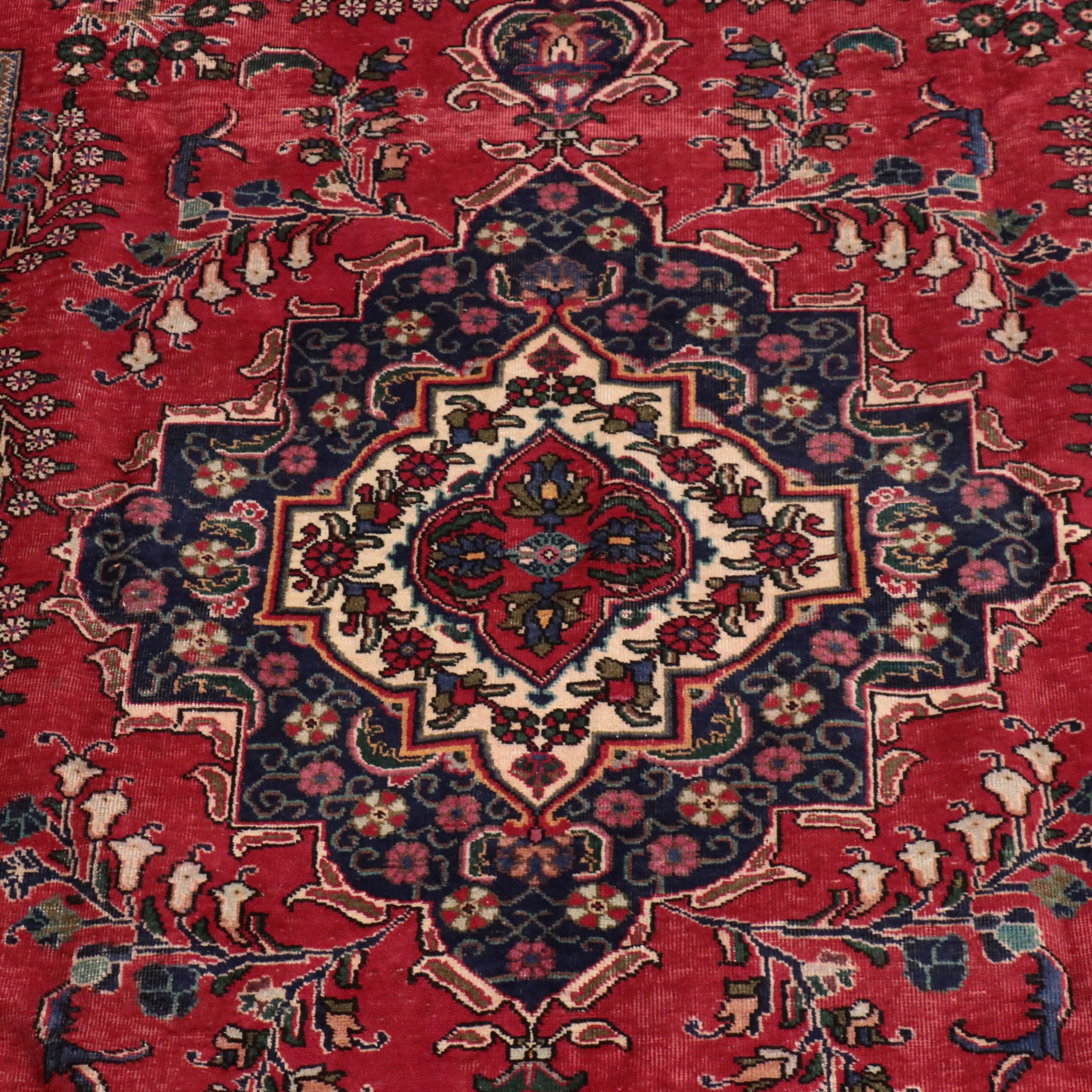 9'9 x 12'3 Hand-Knotted Persian Tabriz Room Sized Rug