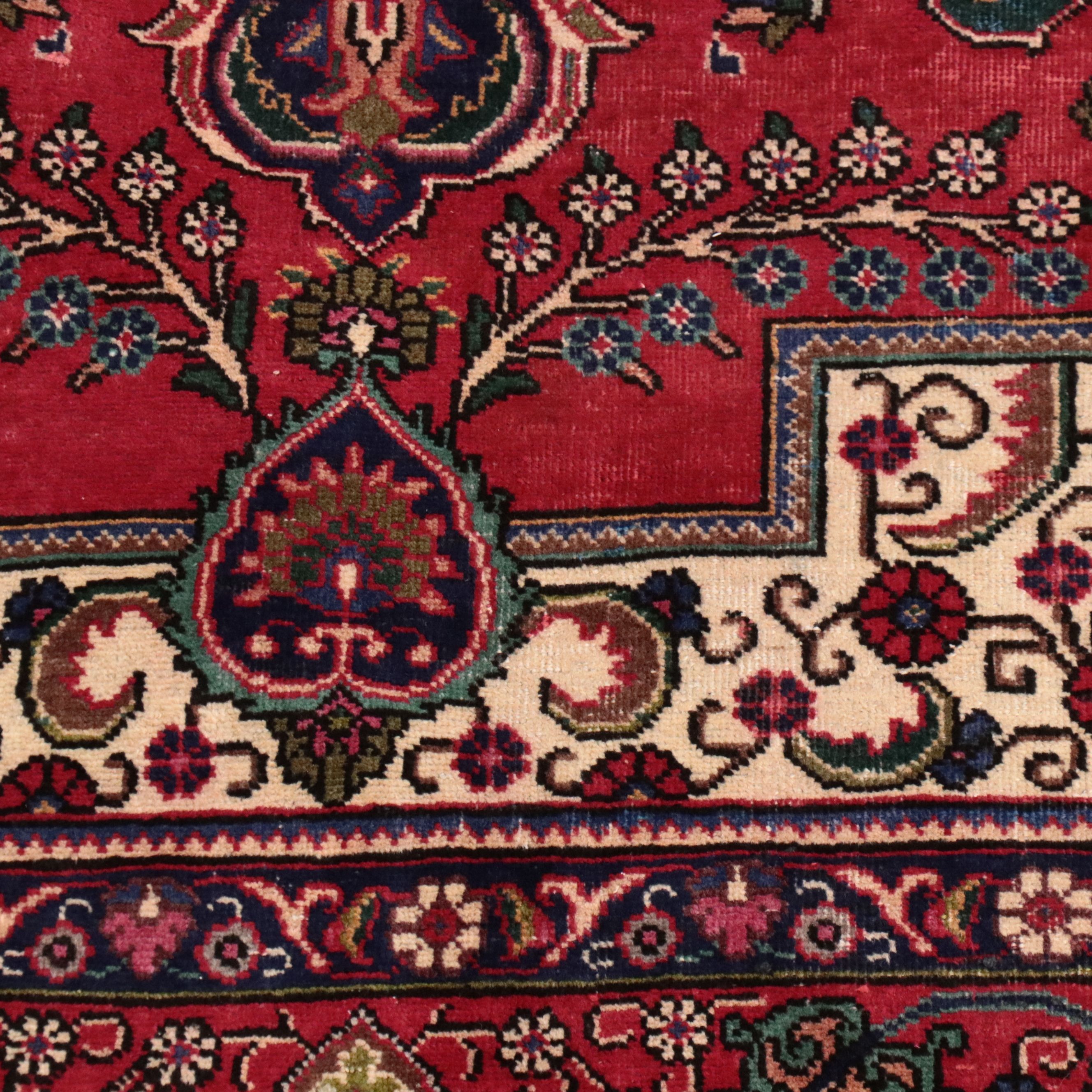 9'9 x 12'3 Hand-Knotted Persian Tabriz Room Sized Rug