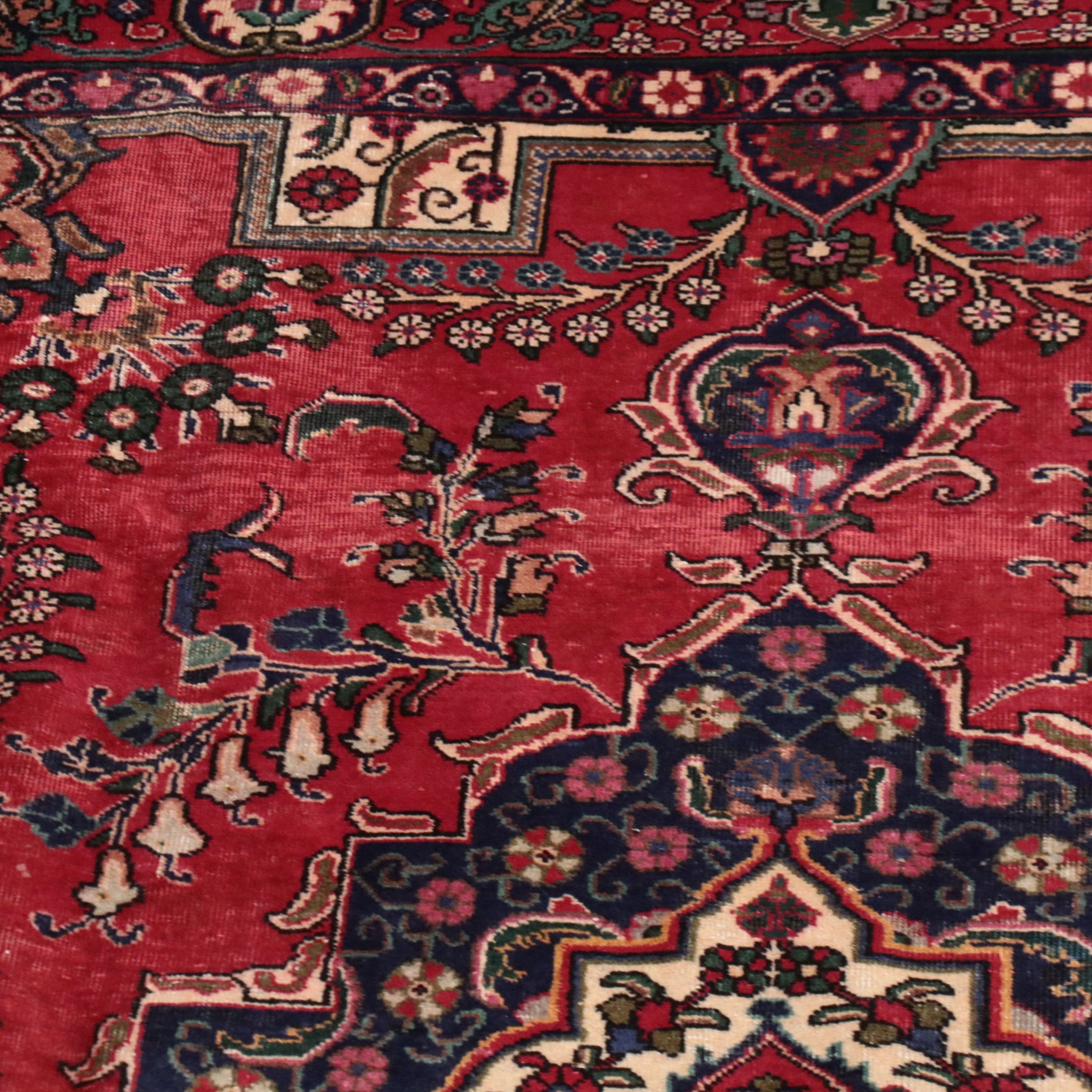 9'9 x 12'3 Hand-Knotted Persian Tabriz Room Sized Rug