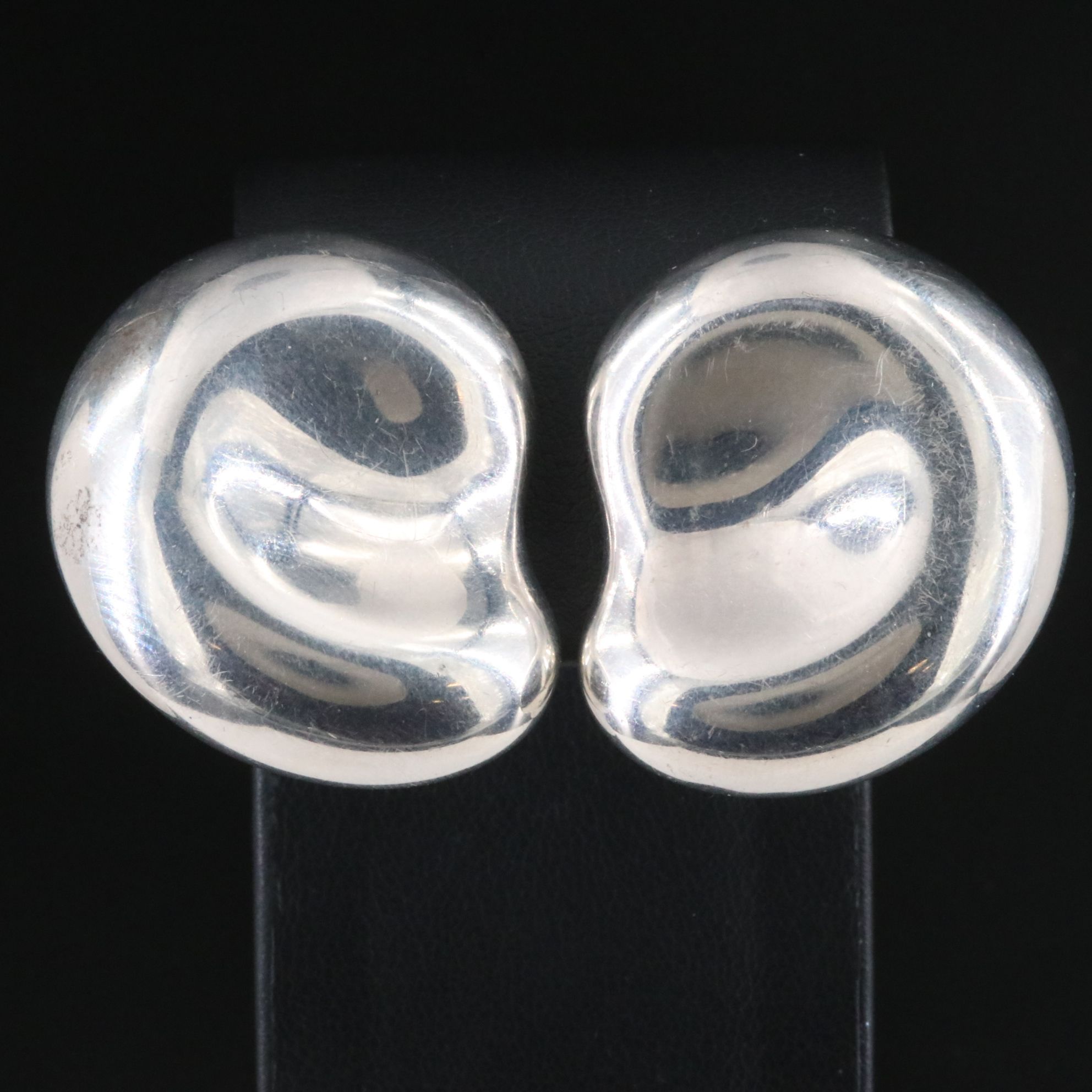 Elsa Peretti for Tiffany & Co. Sterling Large Thumbprint Clip Earrings