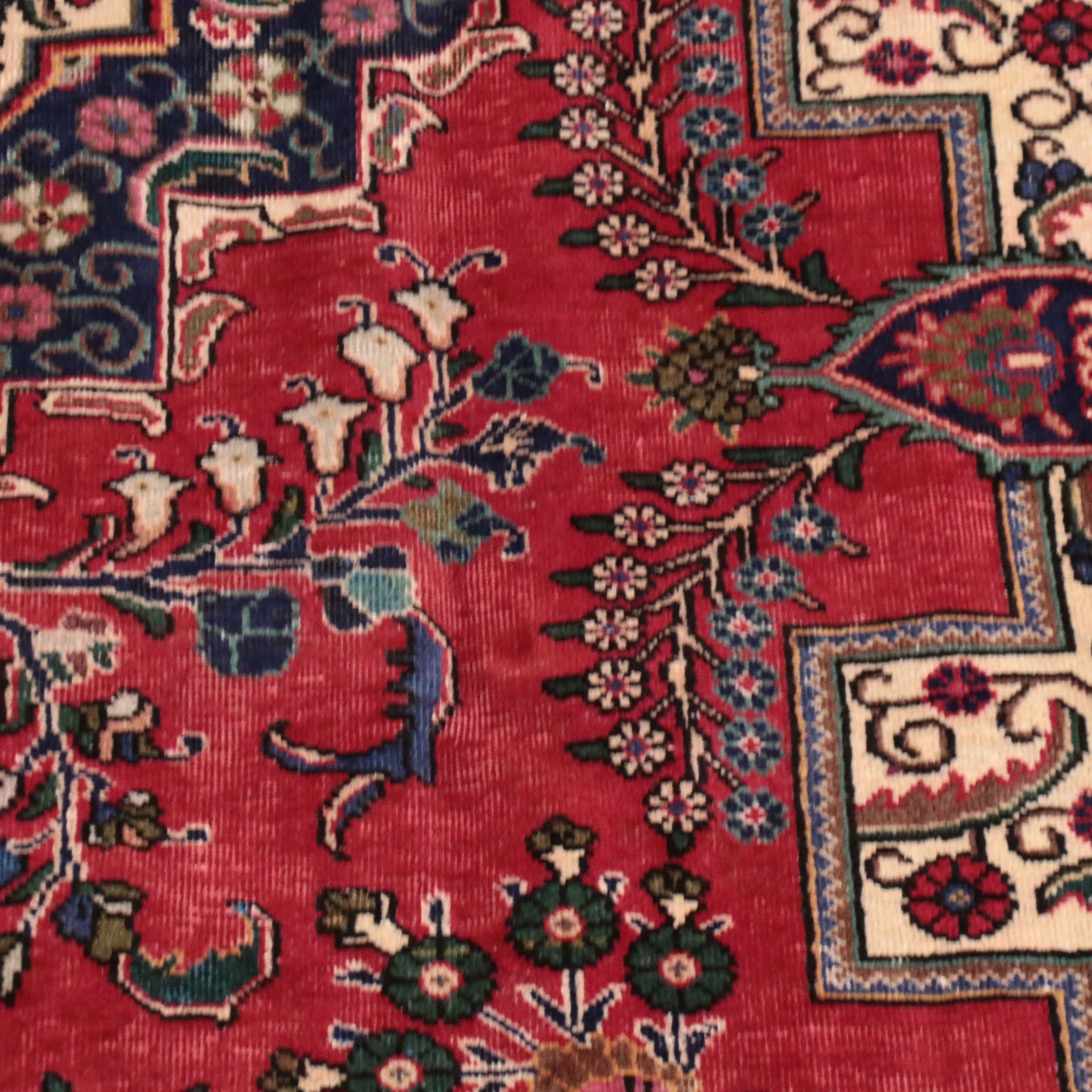 9'9 x 12'3 Hand-Knotted Persian Tabriz Room Sized Rug