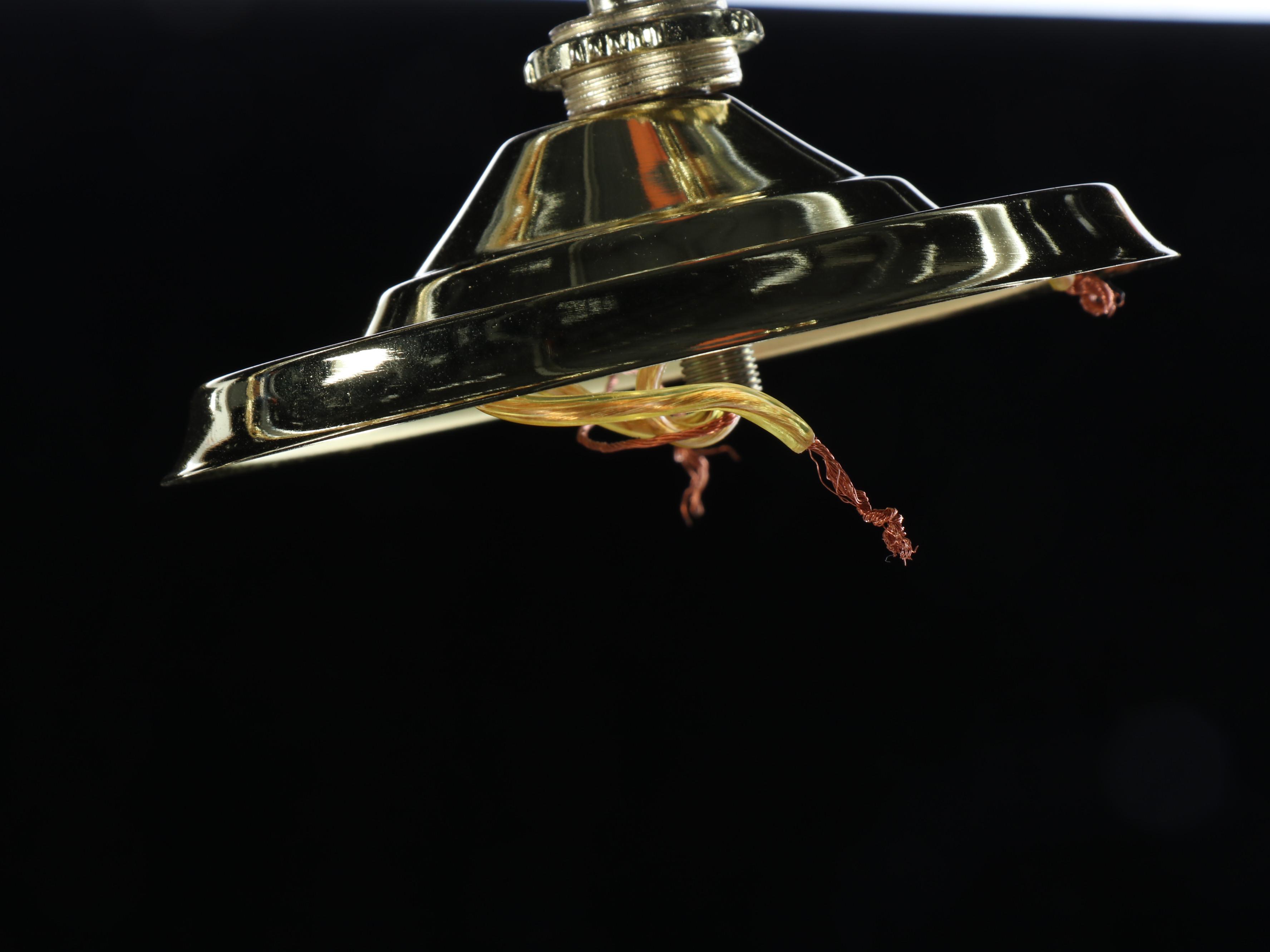 Stained Glass and Brass Finish Octagonal Pendant Light