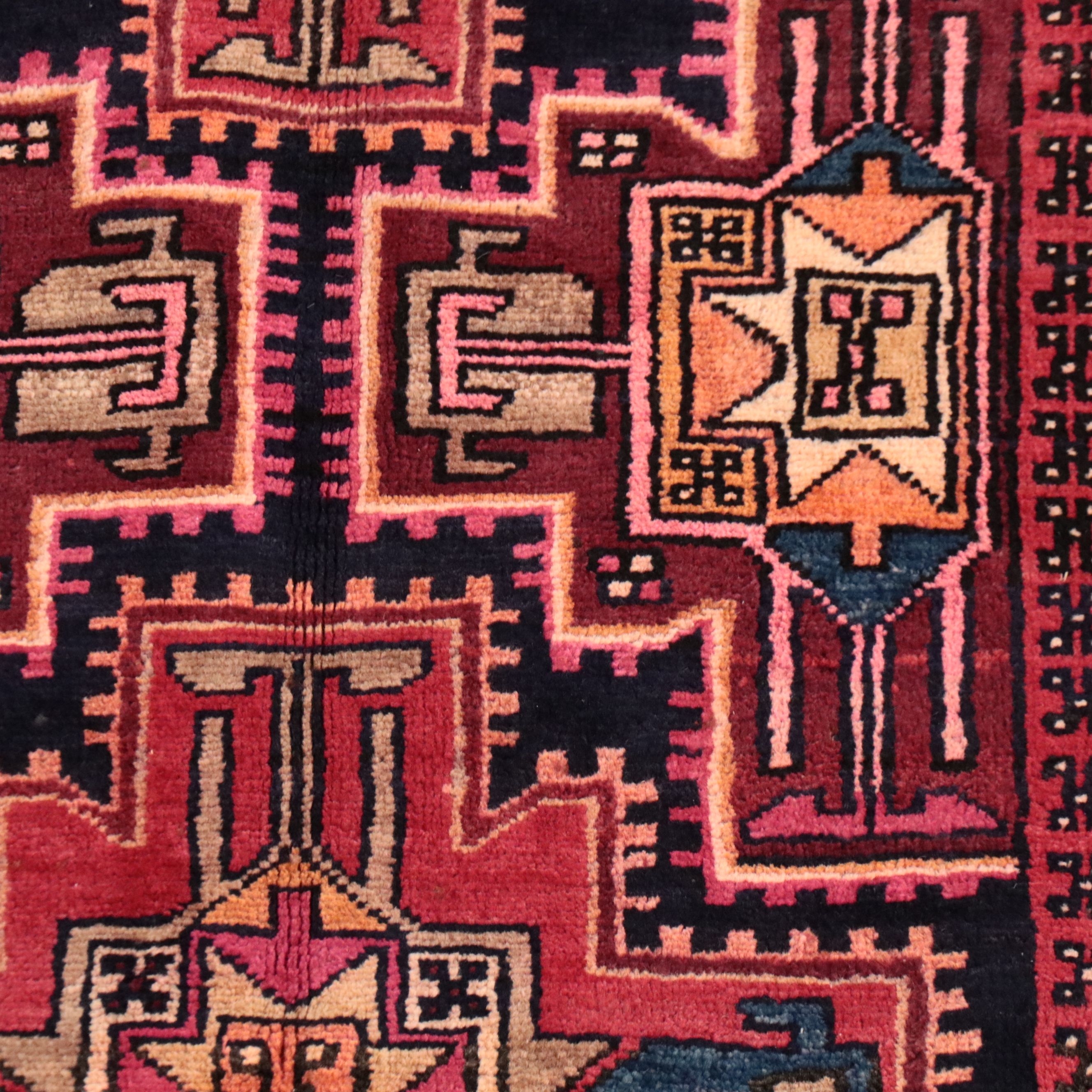3'7 x 9'11 Hand-Knotted Caucasian Kazak Long Rug