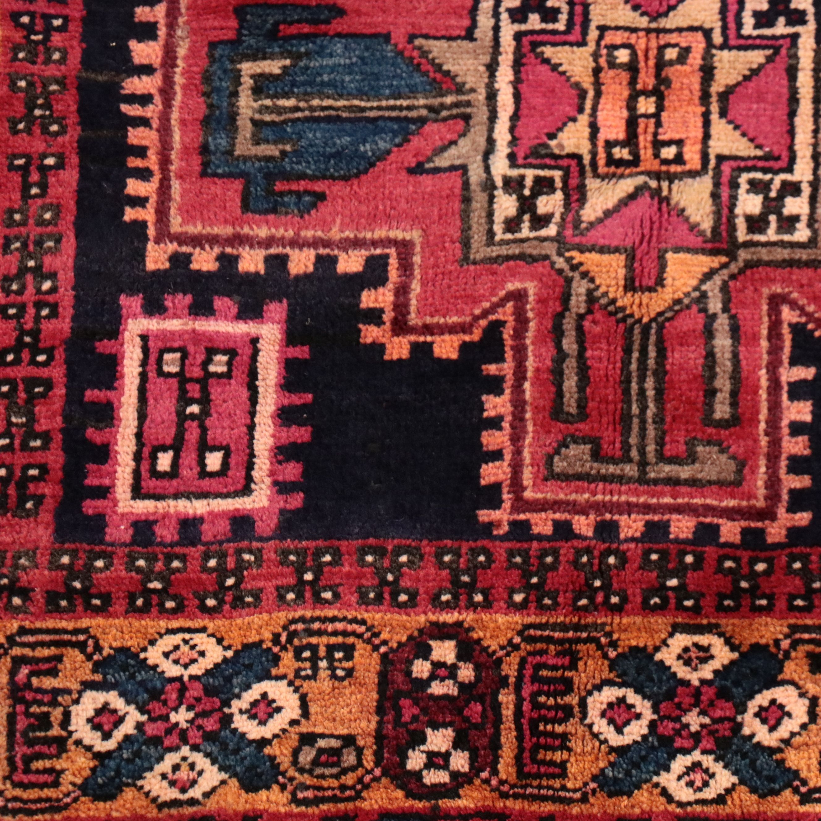 3'7 x 9'11 Hand-Knotted Caucasian Kazak Long Rug