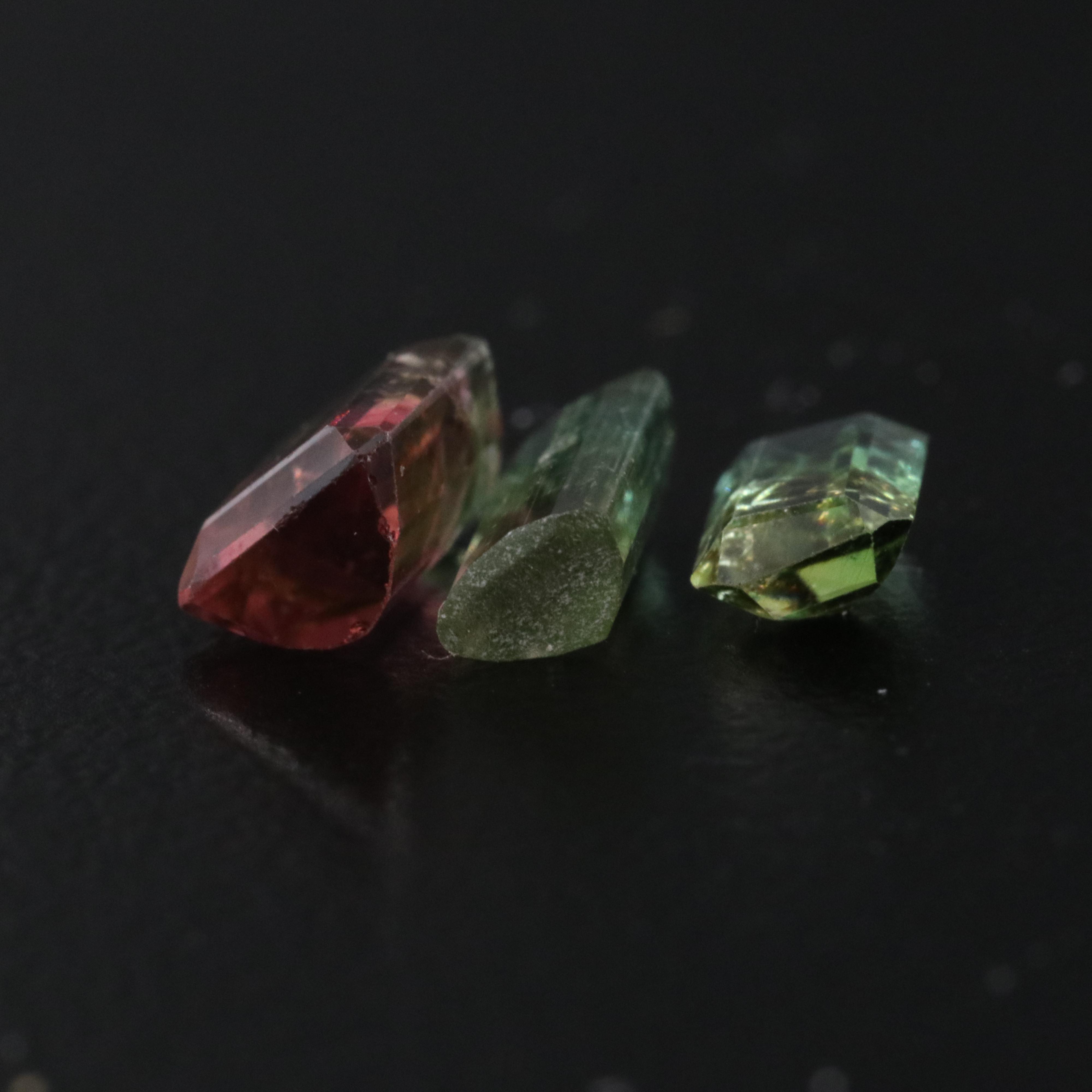 Loose 9.27 CTW Bi-Color Tourmaline Lot