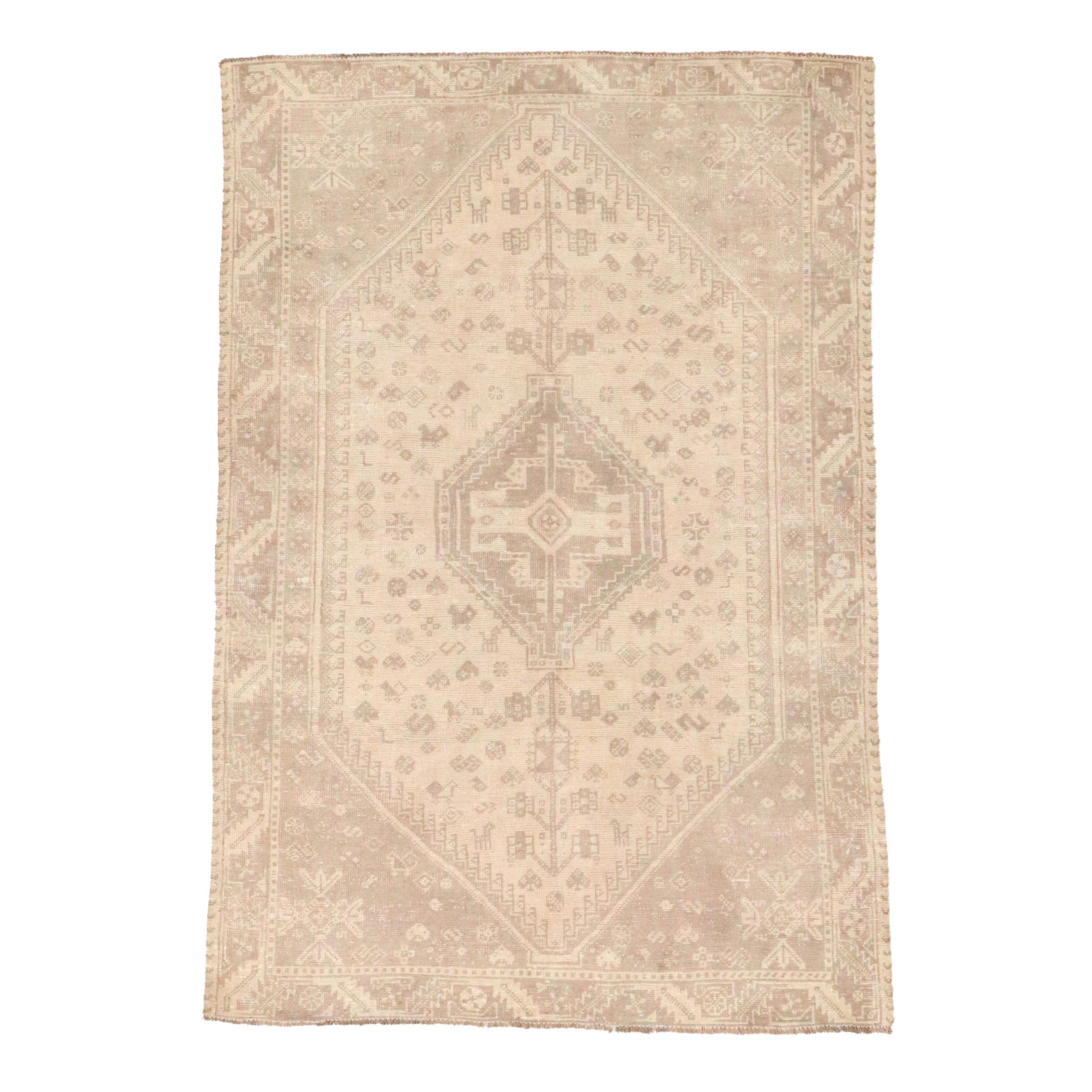 5'1 x 7'6 Hand-Knotted Afghan Tribal Area Rug