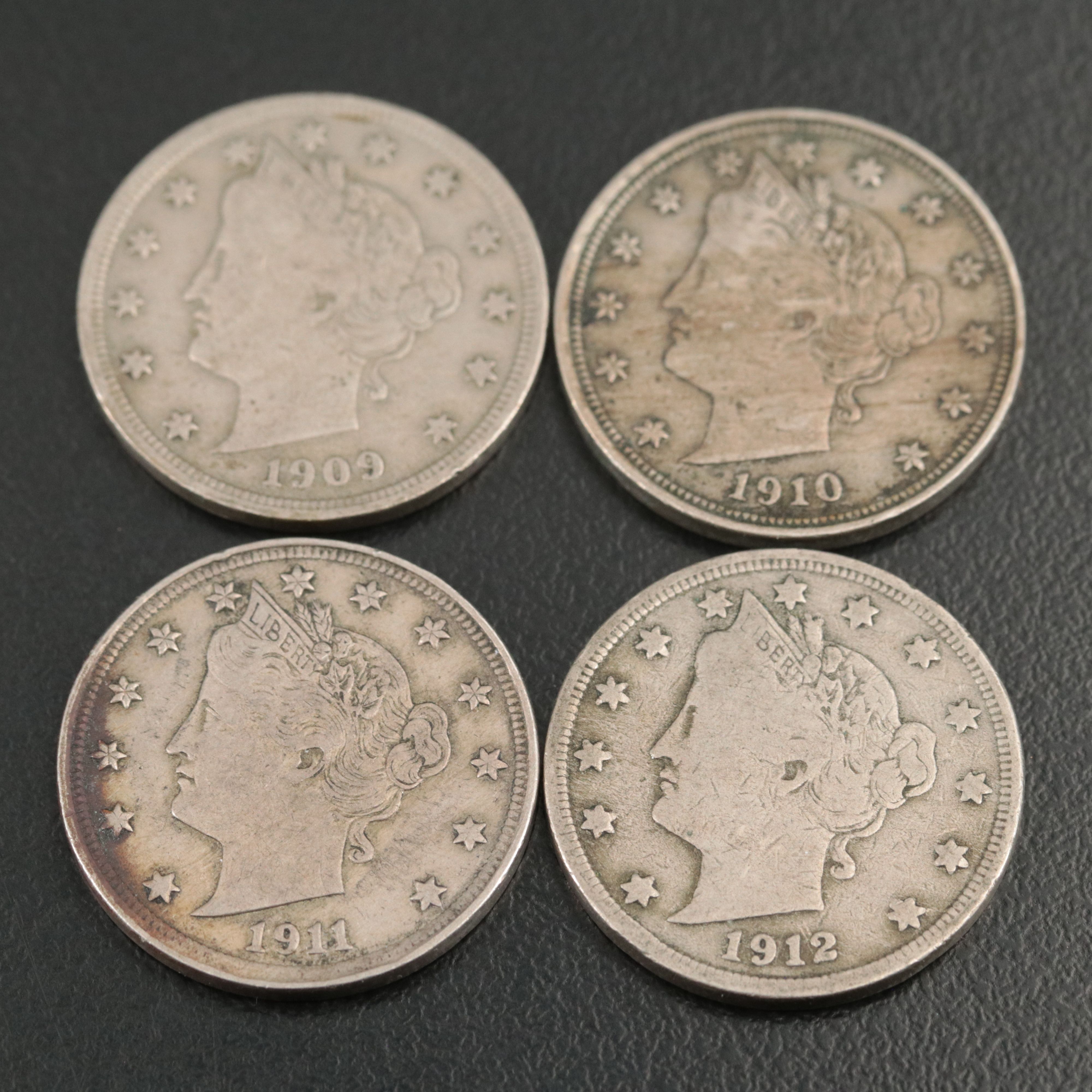 Twelve Different Liberty Nickels with Readable Liberty