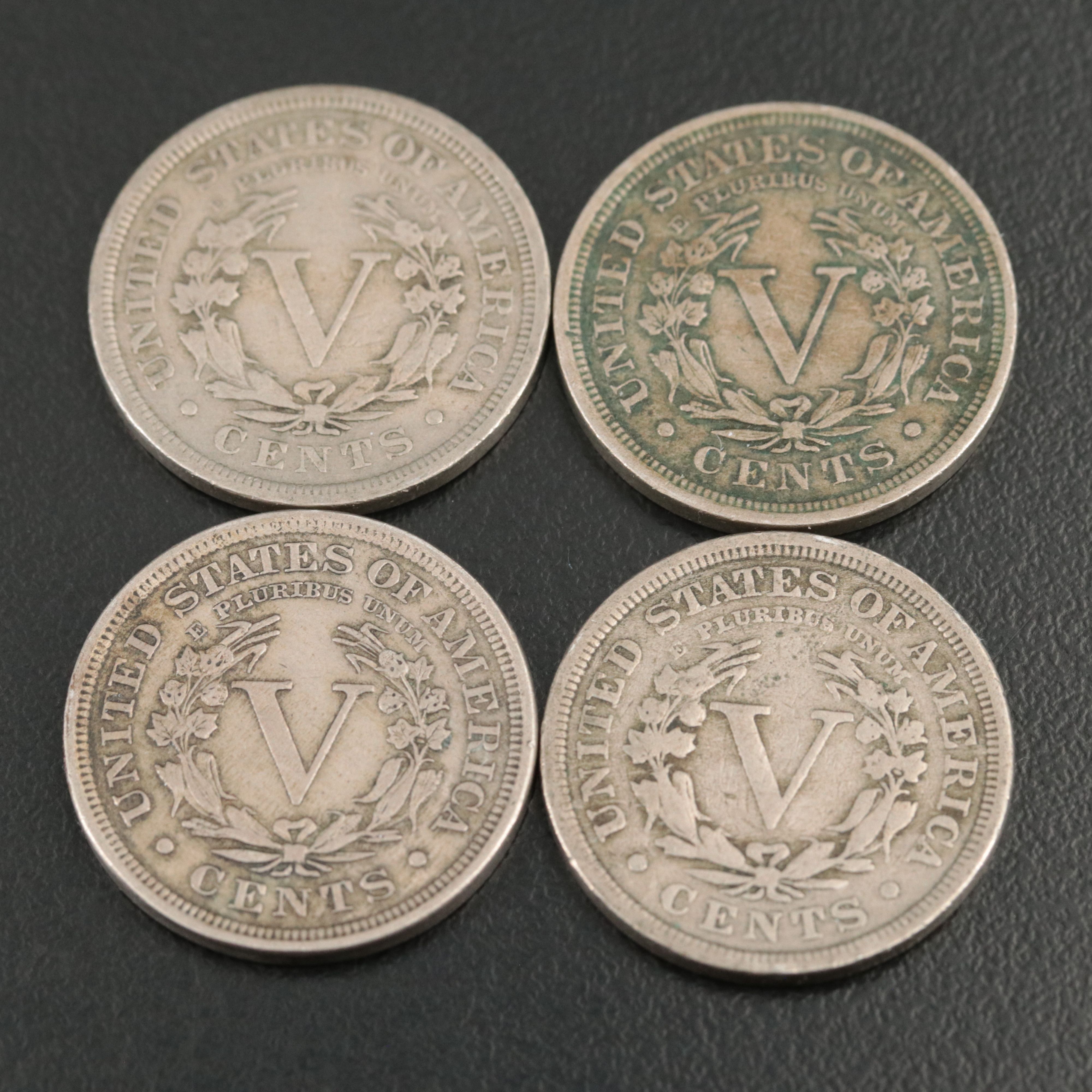 Twelve Different Liberty Nickels with Readable Liberty