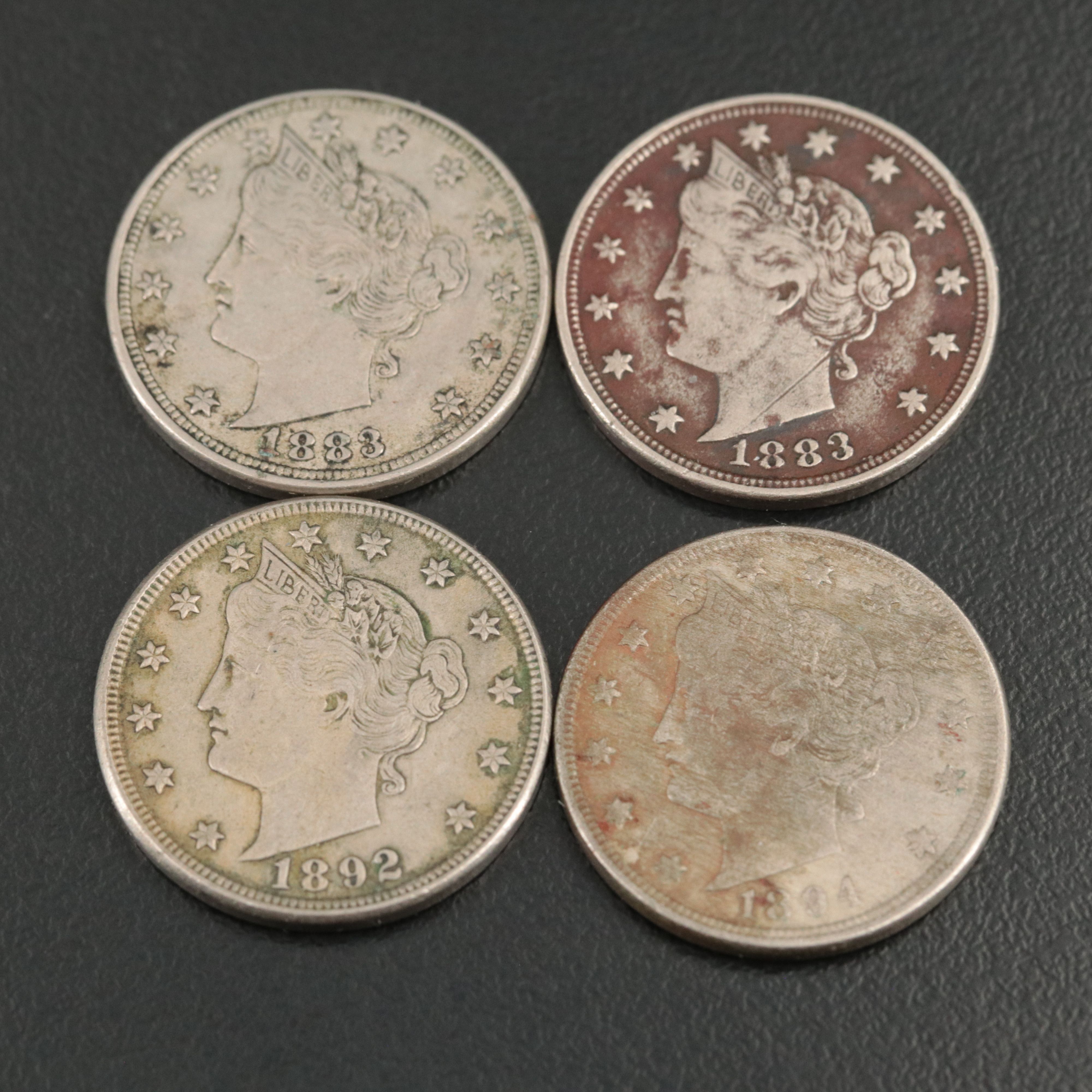 Twelve Different Liberty Nickels with Readable Liberty