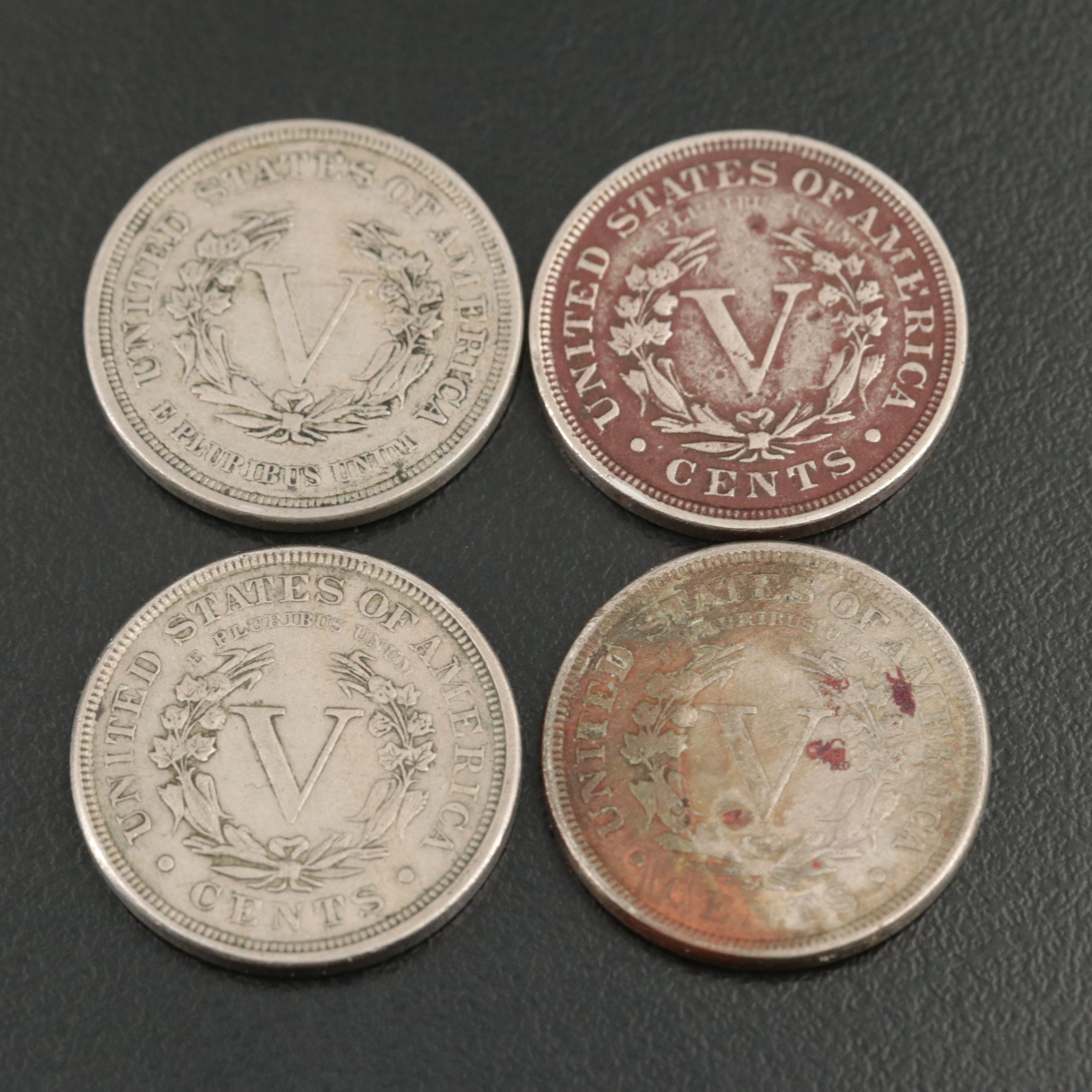 Twelve Different Liberty Nickels with Readable Liberty