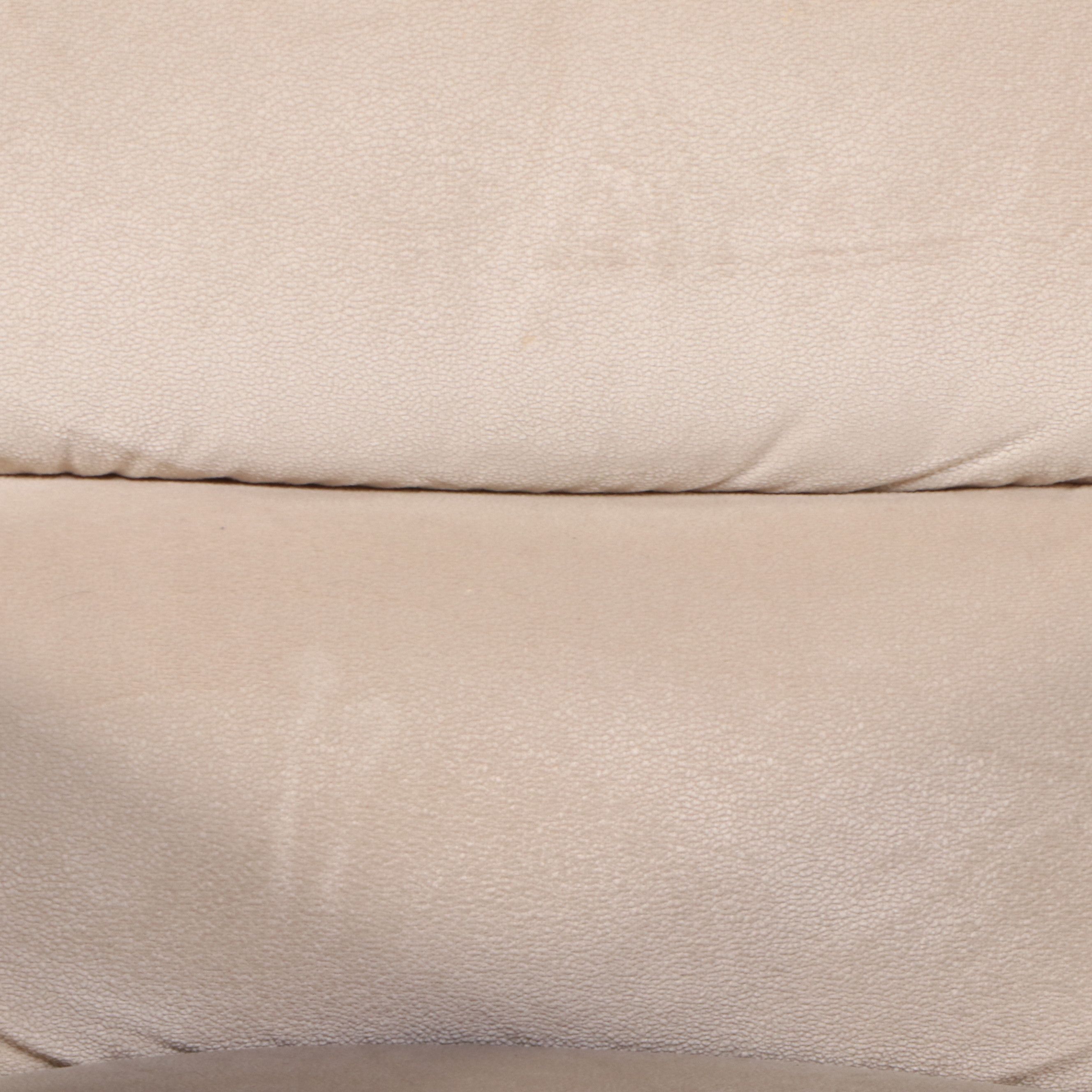 Art Deco Style Upholstered Ottoman with Wooden Arms