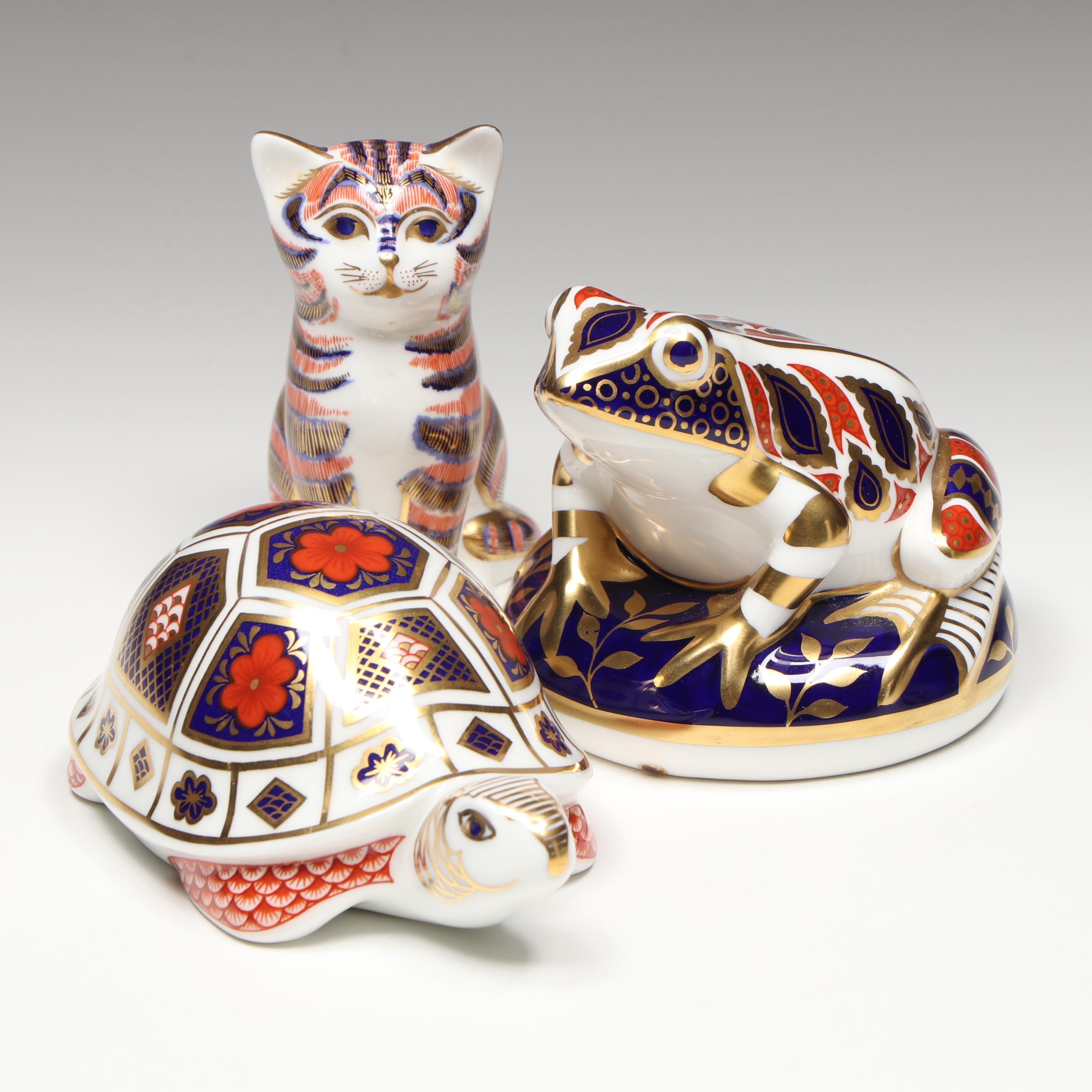 Royal Crown Derby Imari Bone China Paperweights