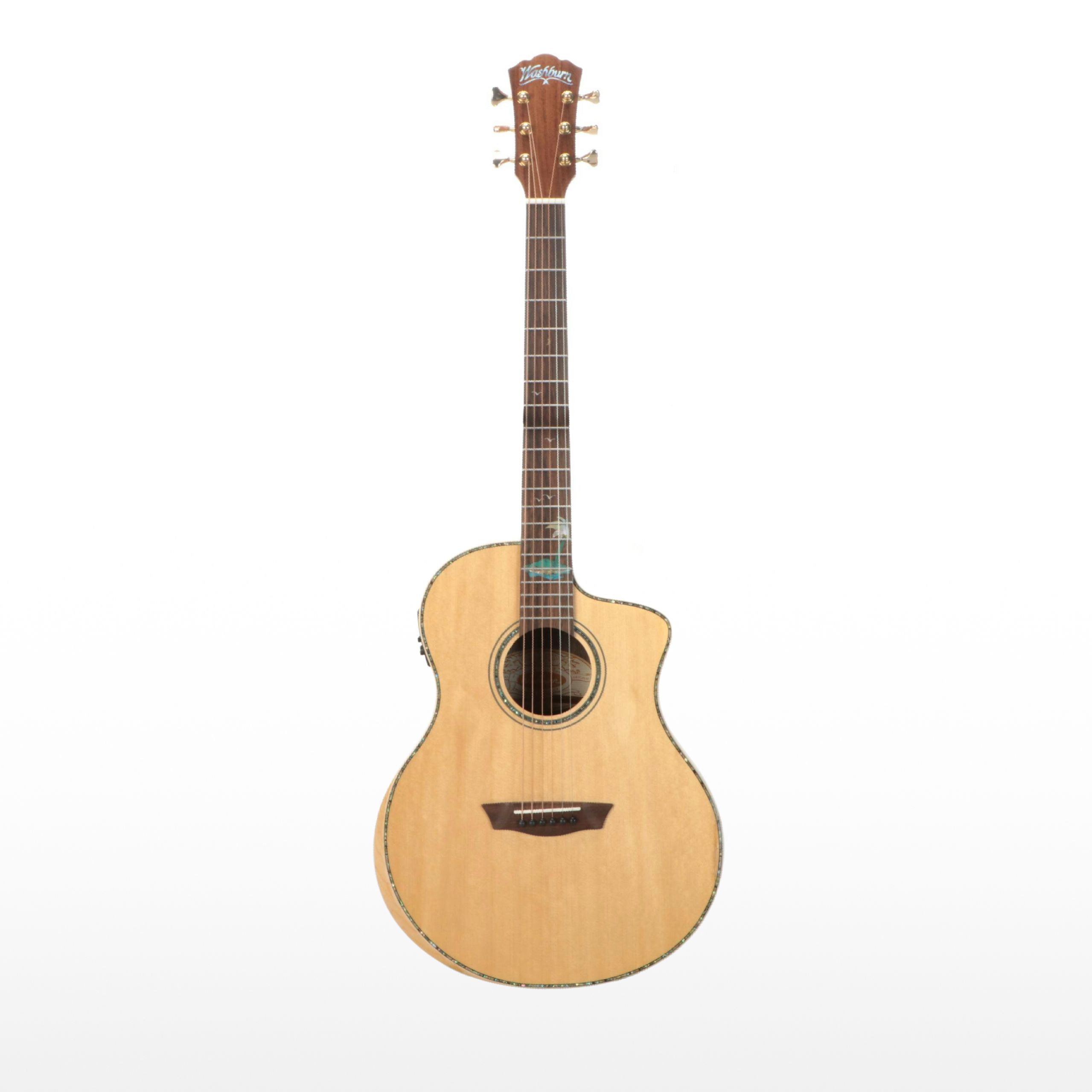 Washburn Spruce Top Acoustic Guitar with Abalone Accents
