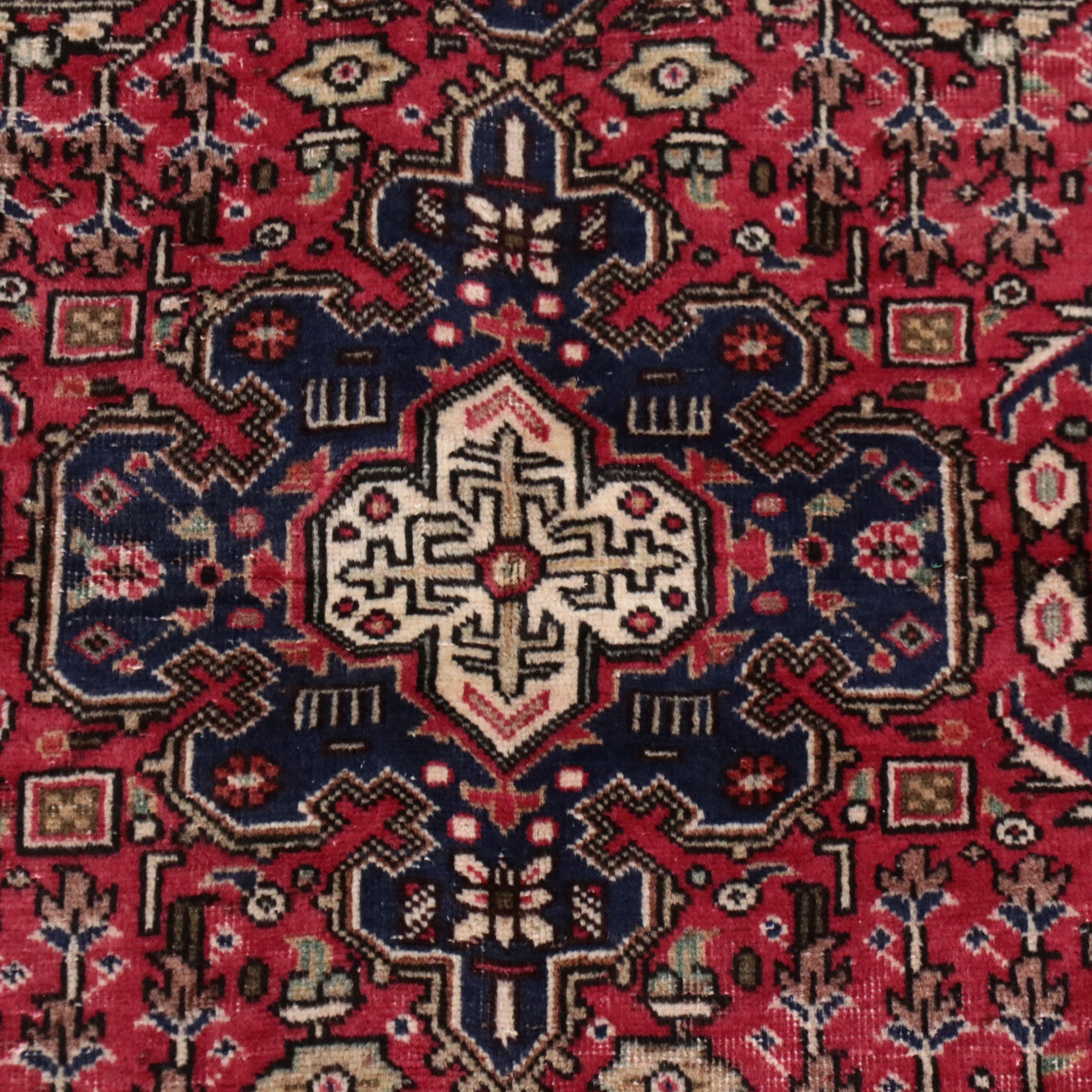 3'2 x 4'10 Hand-Knotted Persian Heriz Accent Rug