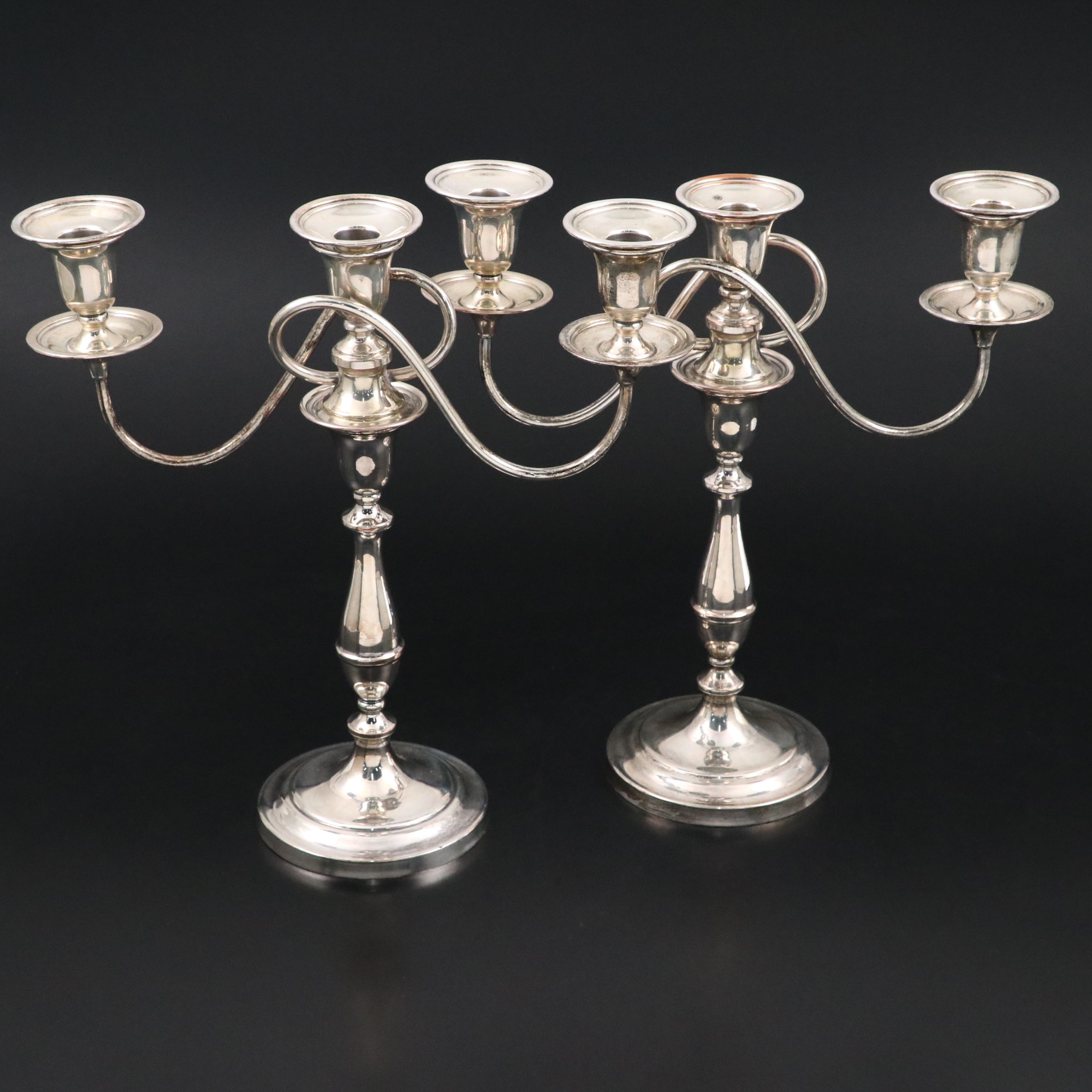 English Silver Plate Candelabra