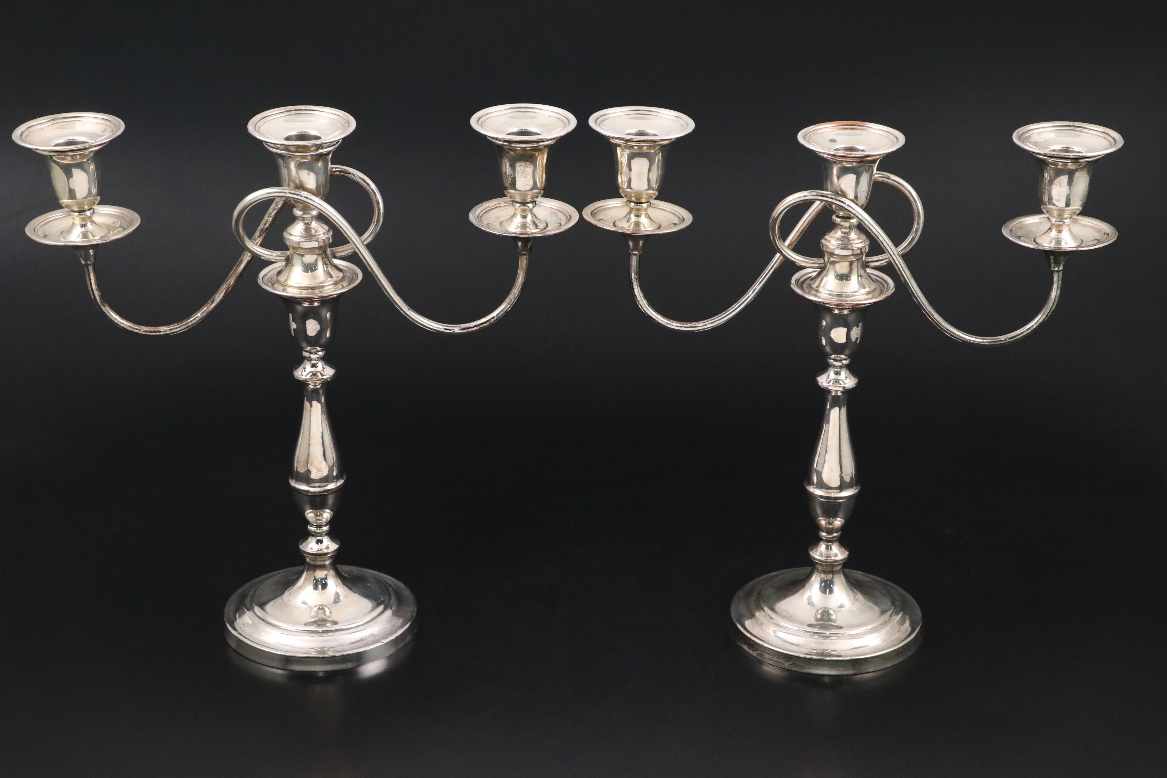 English Silver Plate Candelabra