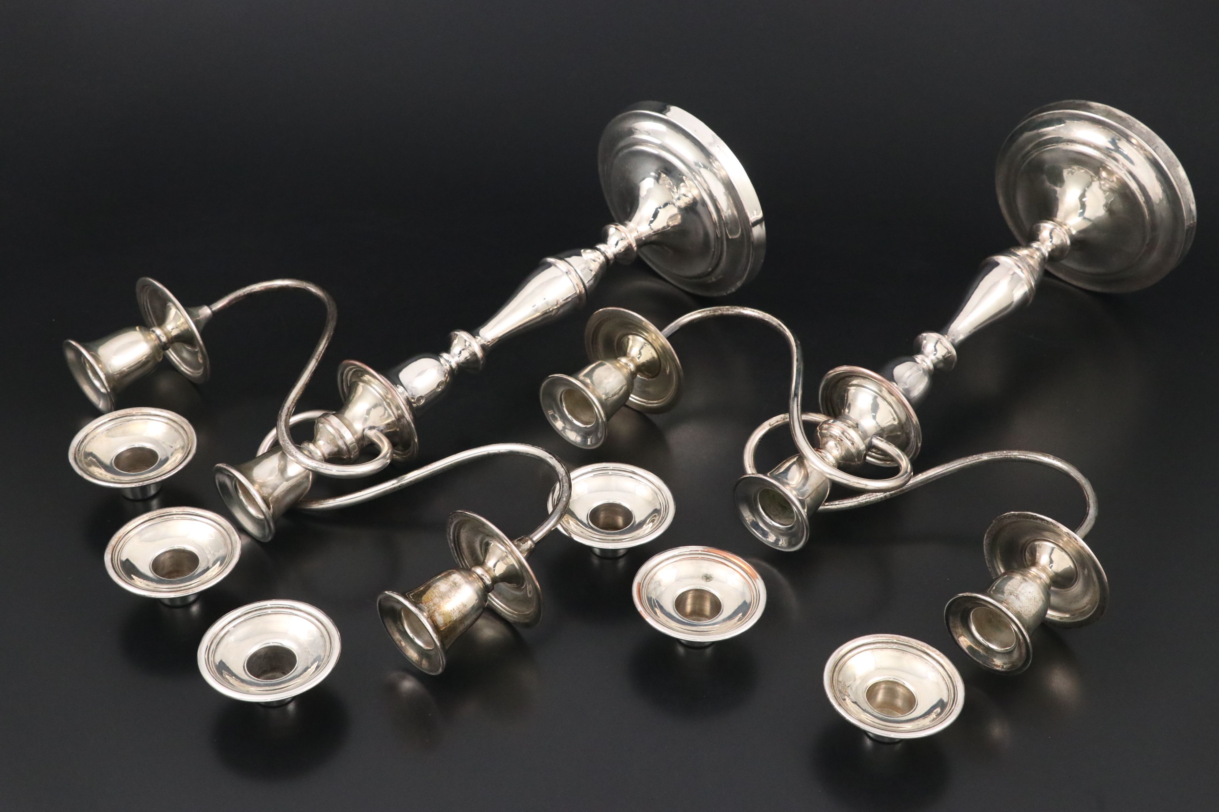 English Silver Plate Candelabra