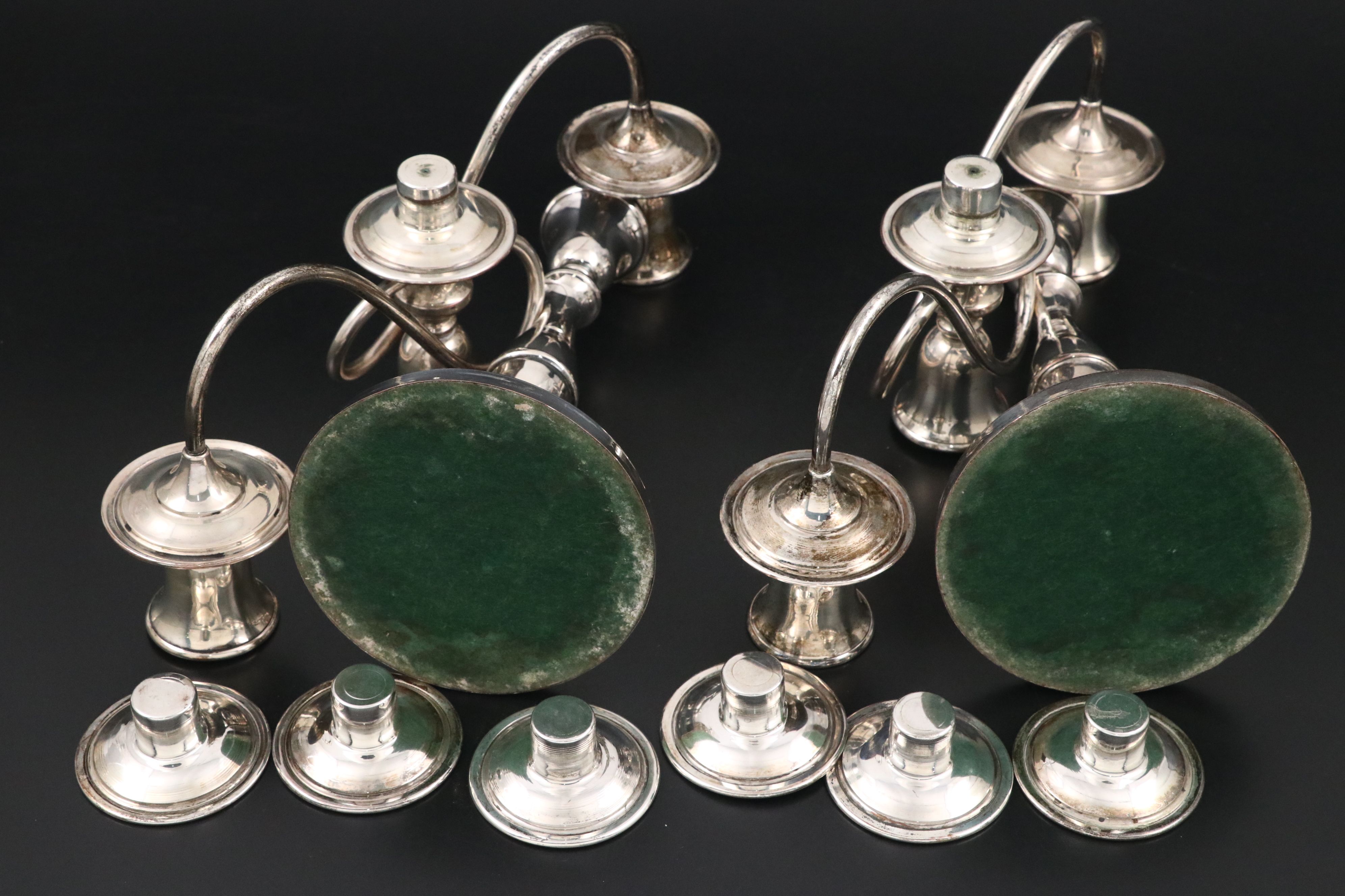 English Silver Plate Candelabra