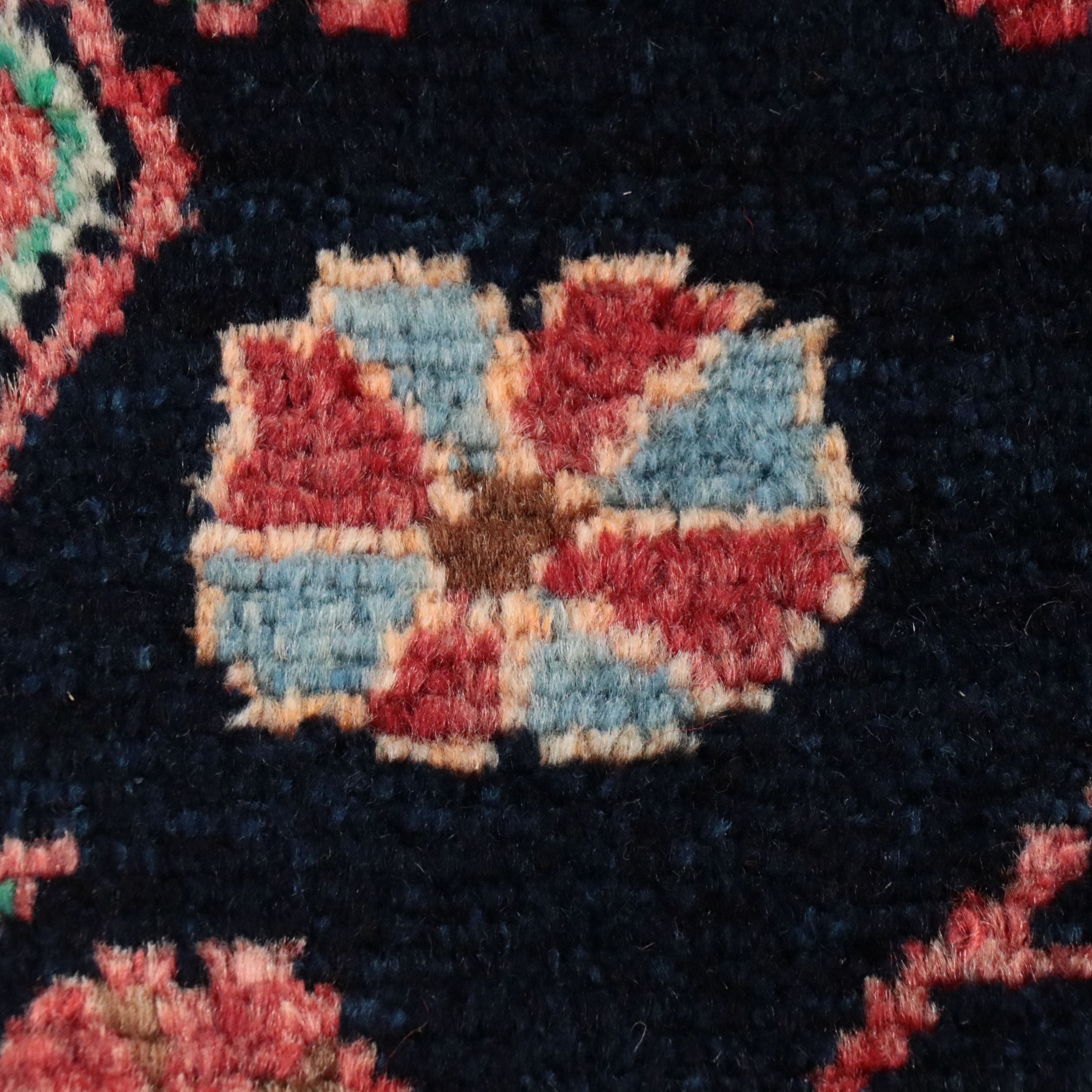 4'2 x 6'1 Hand-Knotted Persian Hamadan Area Rug