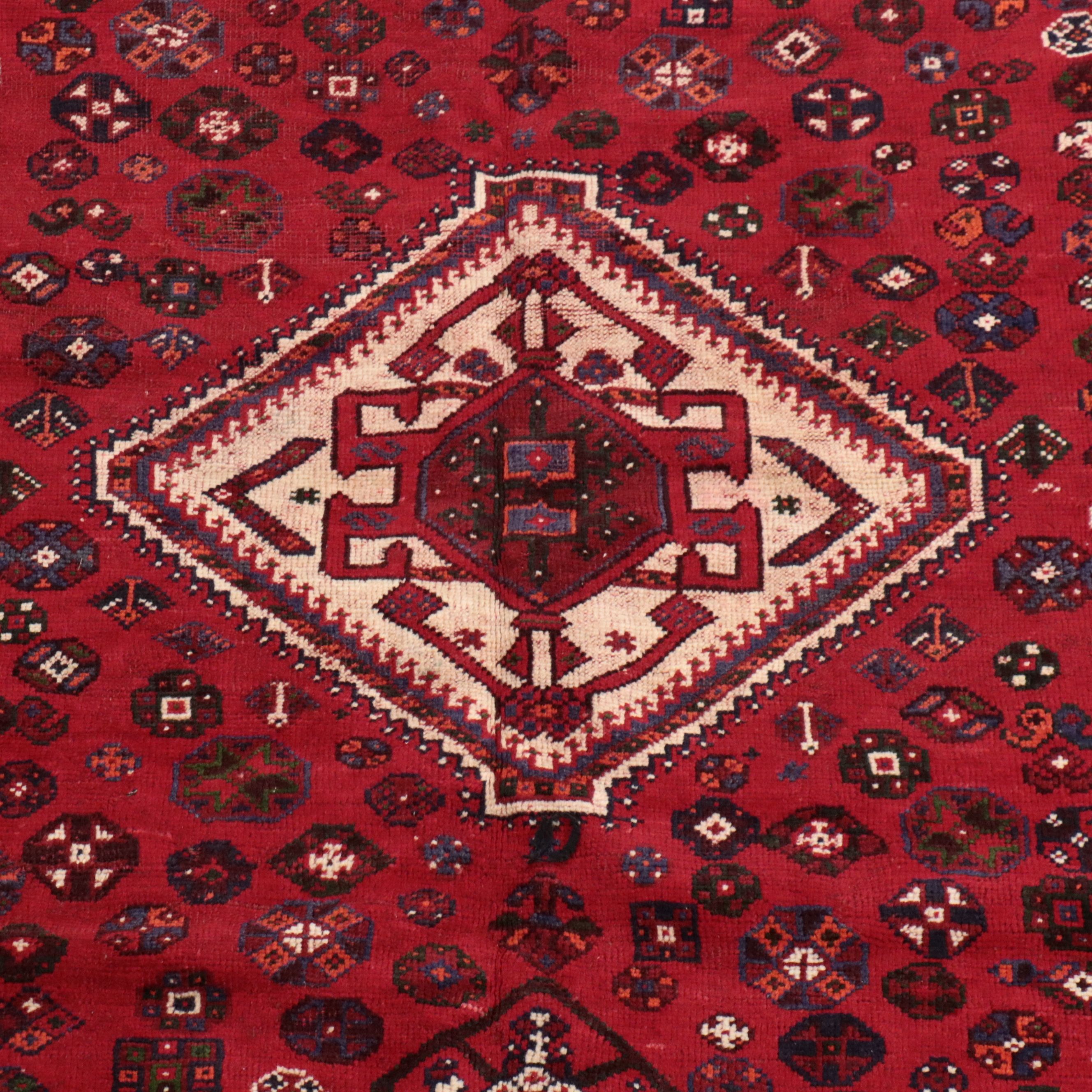6'11 x 10'3 Hand-Knotted Persian Qashqai Area Rug