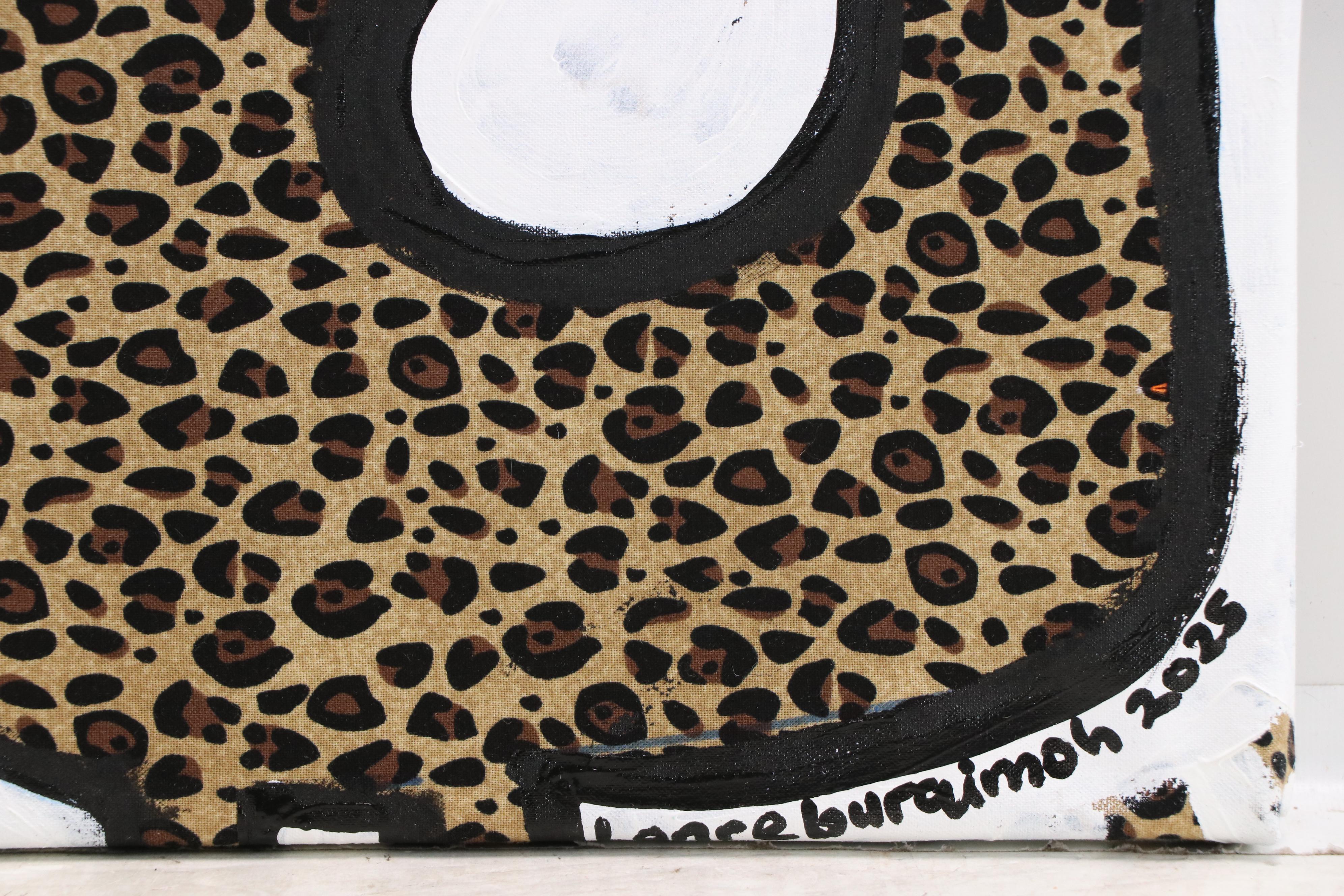 Lanre Buraimoh Stylized Mixed Media Painting "Birds Kingdom IV," 2025