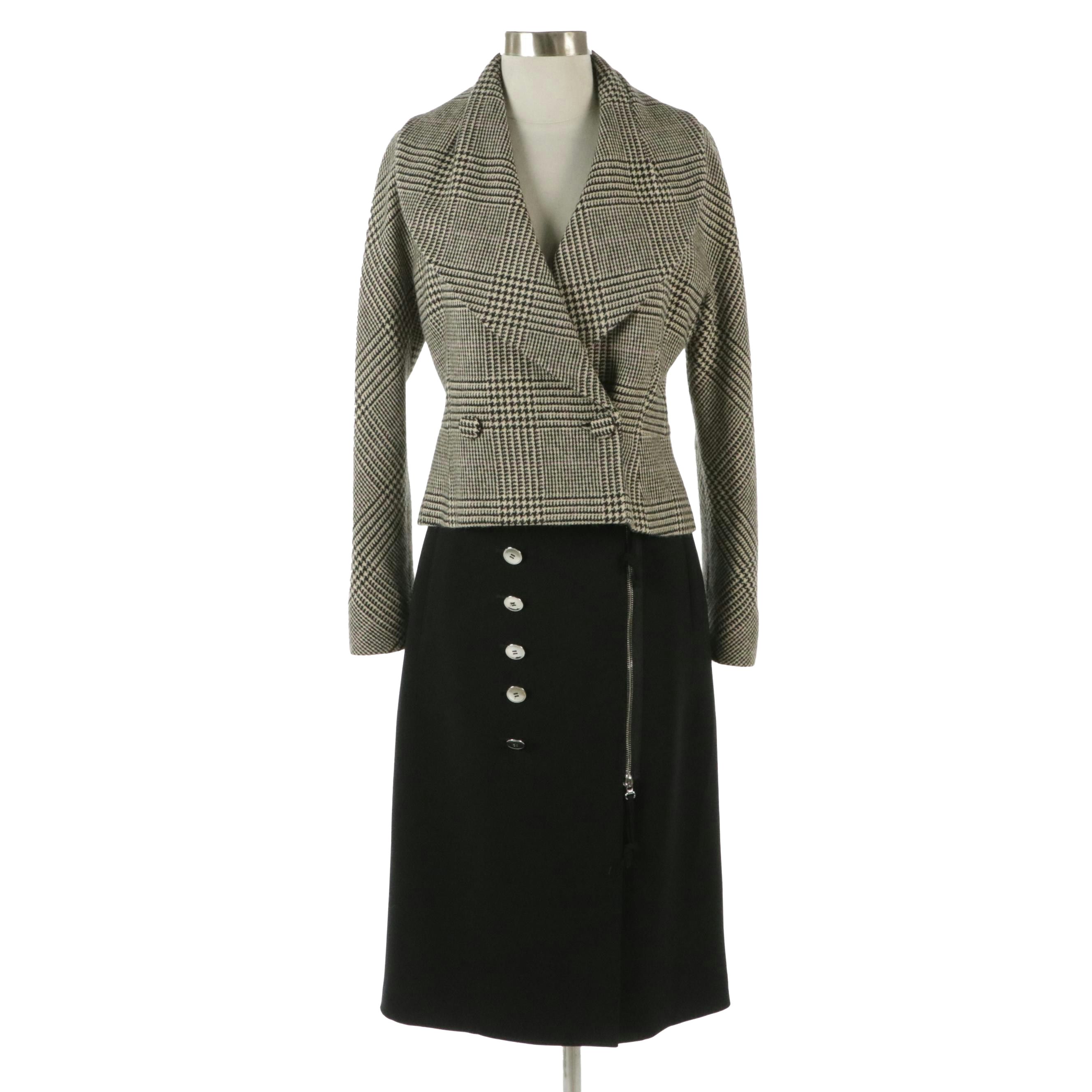 Altuzarra Wrap Skirt with Ralph Lauren Collection Wool and Angora Blazer