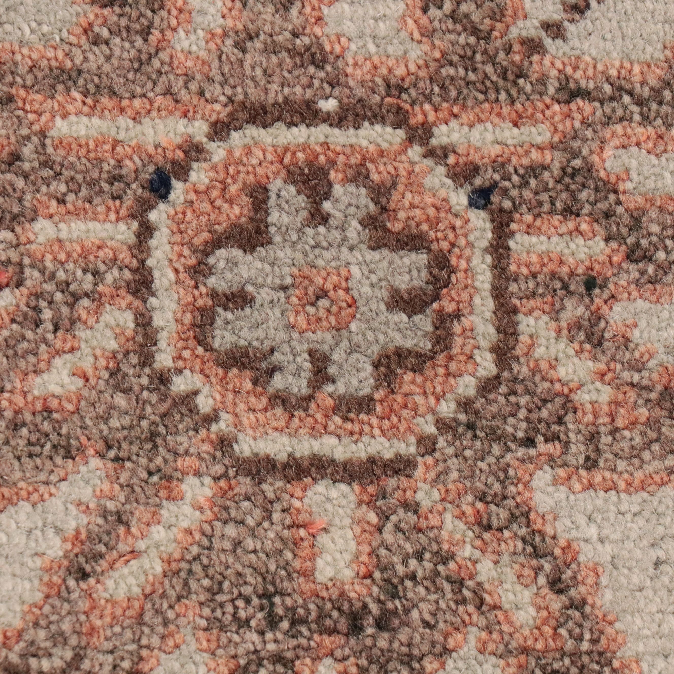 6'1 x 9'2 Hand-Knotted Indian Agra Area Rug