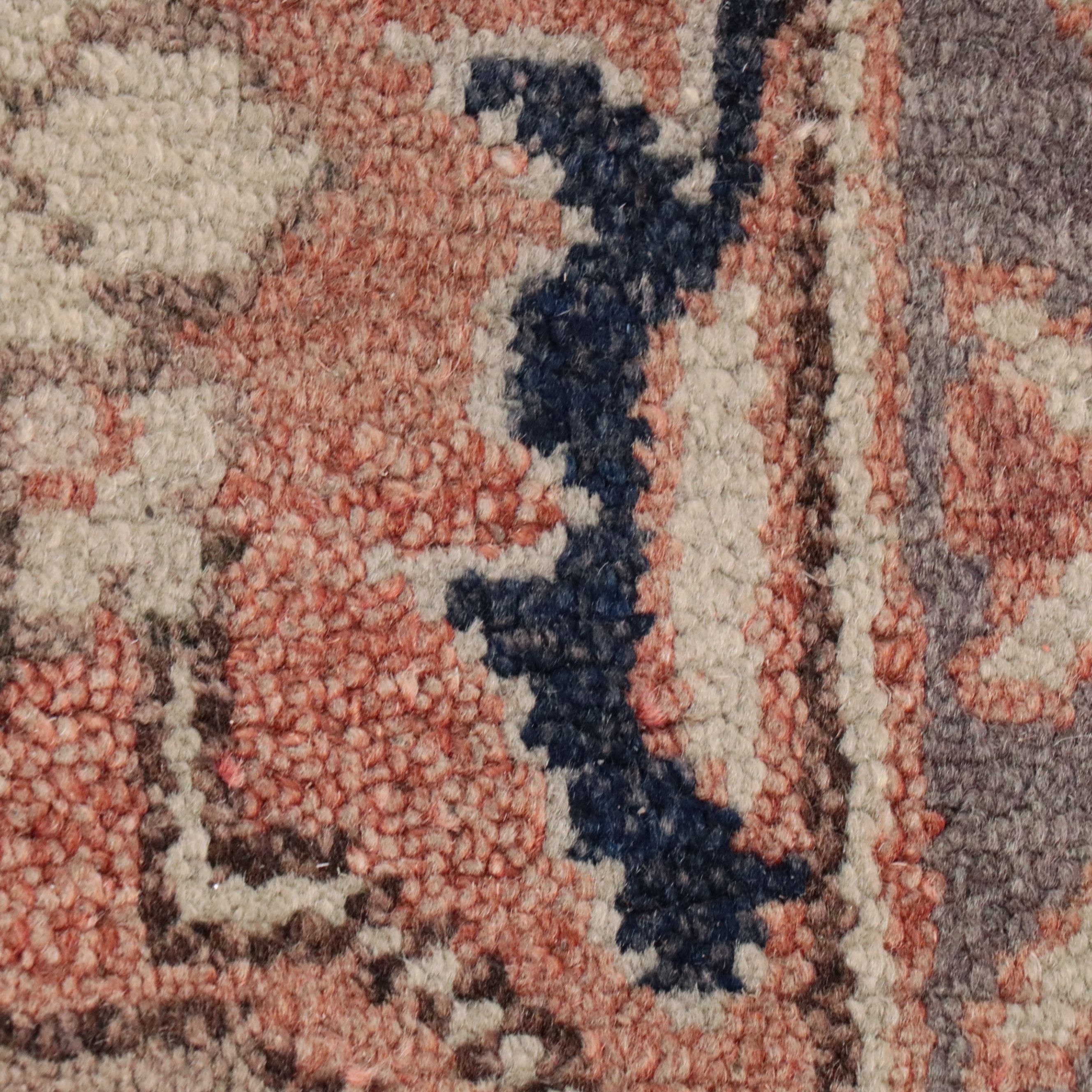 6'1 x 9'2 Hand-Knotted Indian Agra Area Rug