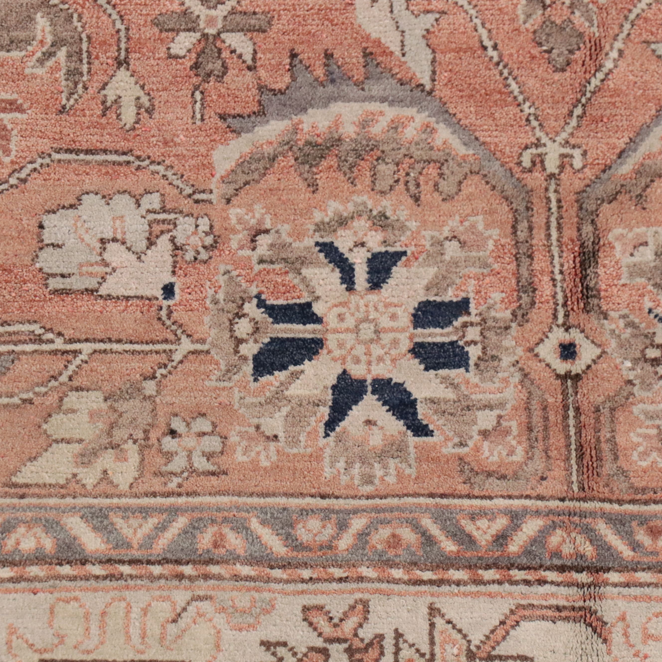 6'1 x 9'2 Hand-Knotted Indian Agra Area Rug