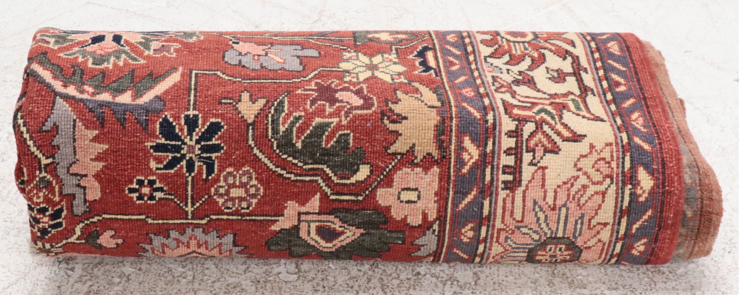 6'1 x 9'2 Hand-Knotted Indian Agra Area Rug