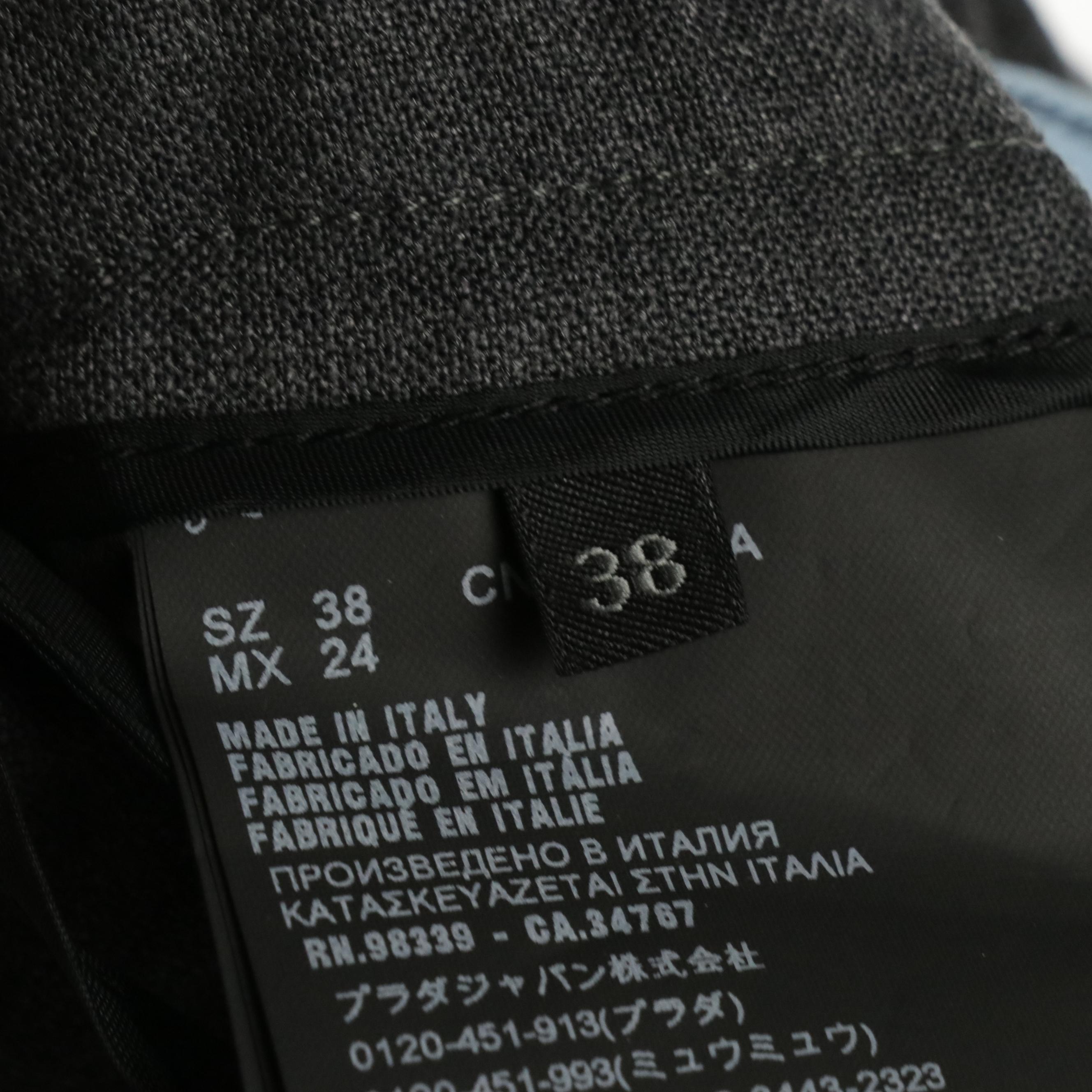 Prada Grey Wool Stretch Jogger Trousers Pants