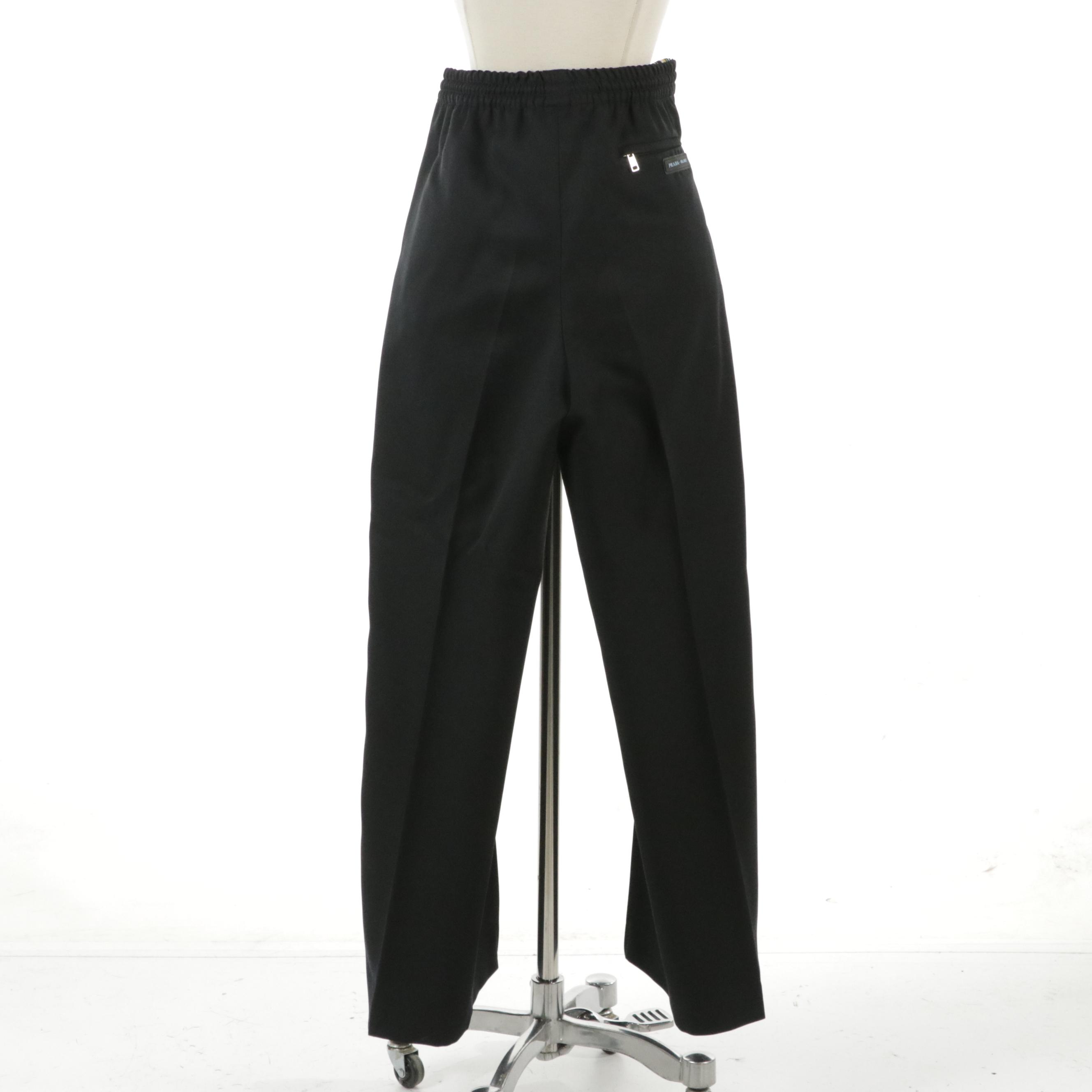 Prada Black Side Striped Track Pant Trousers