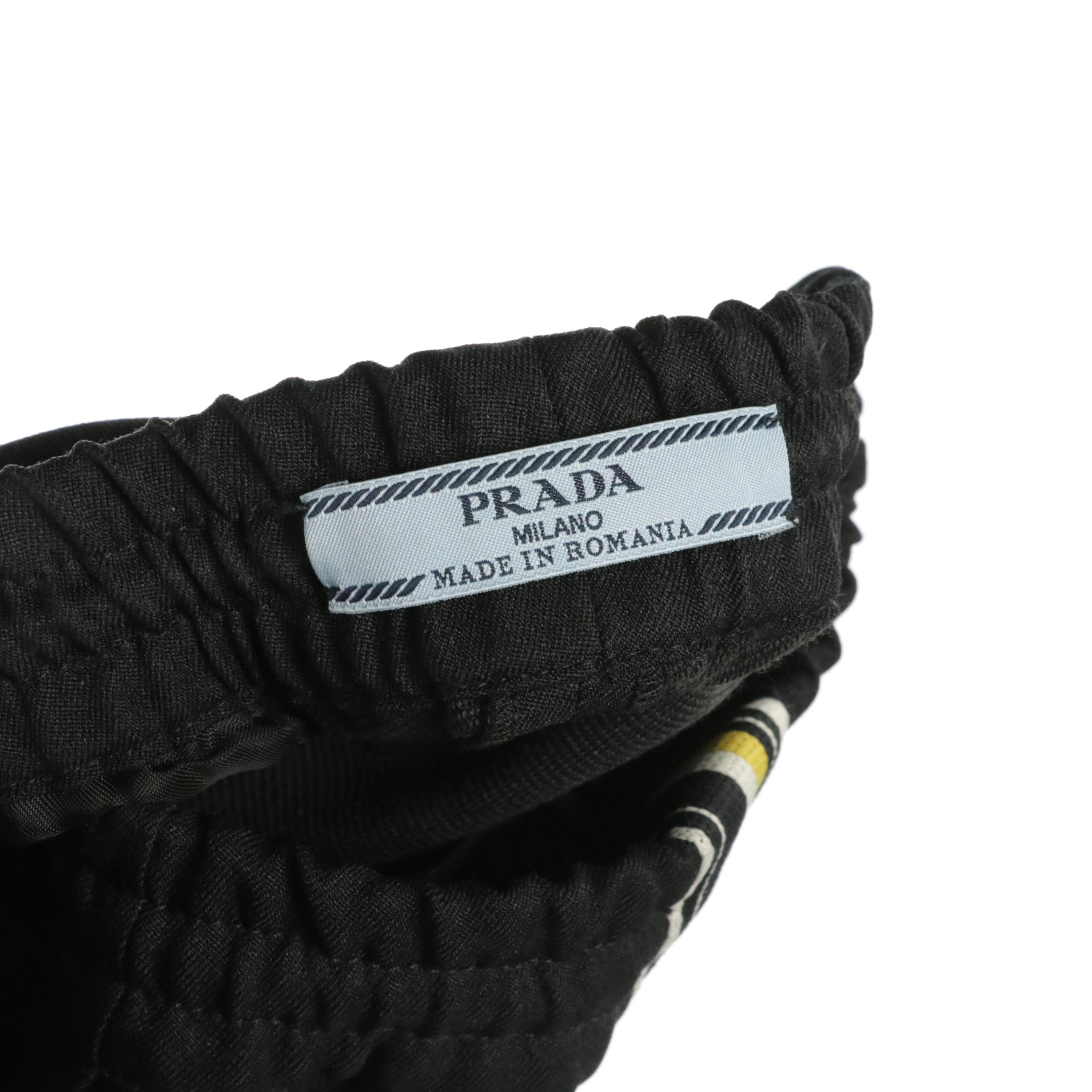 Prada Black Side Striped Track Pant Trousers