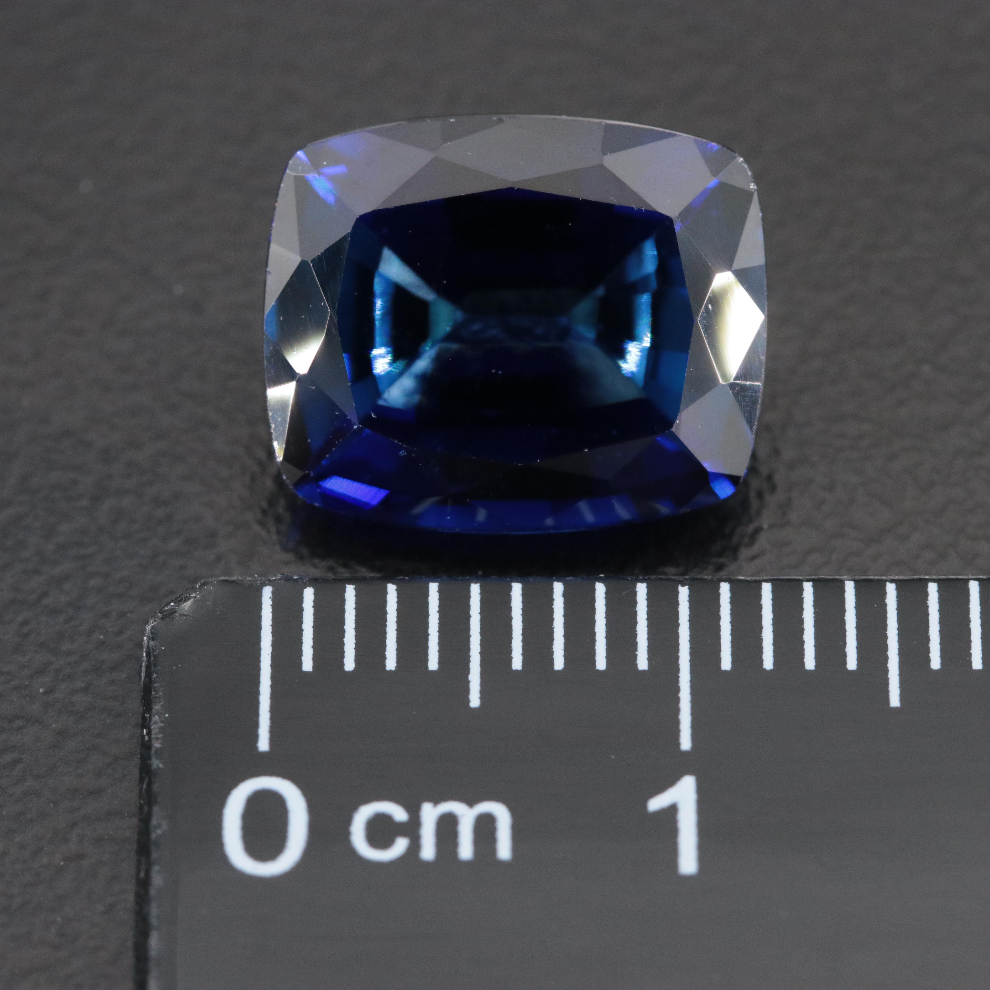 Loose 7.07 CT Lab Grown Sapphire