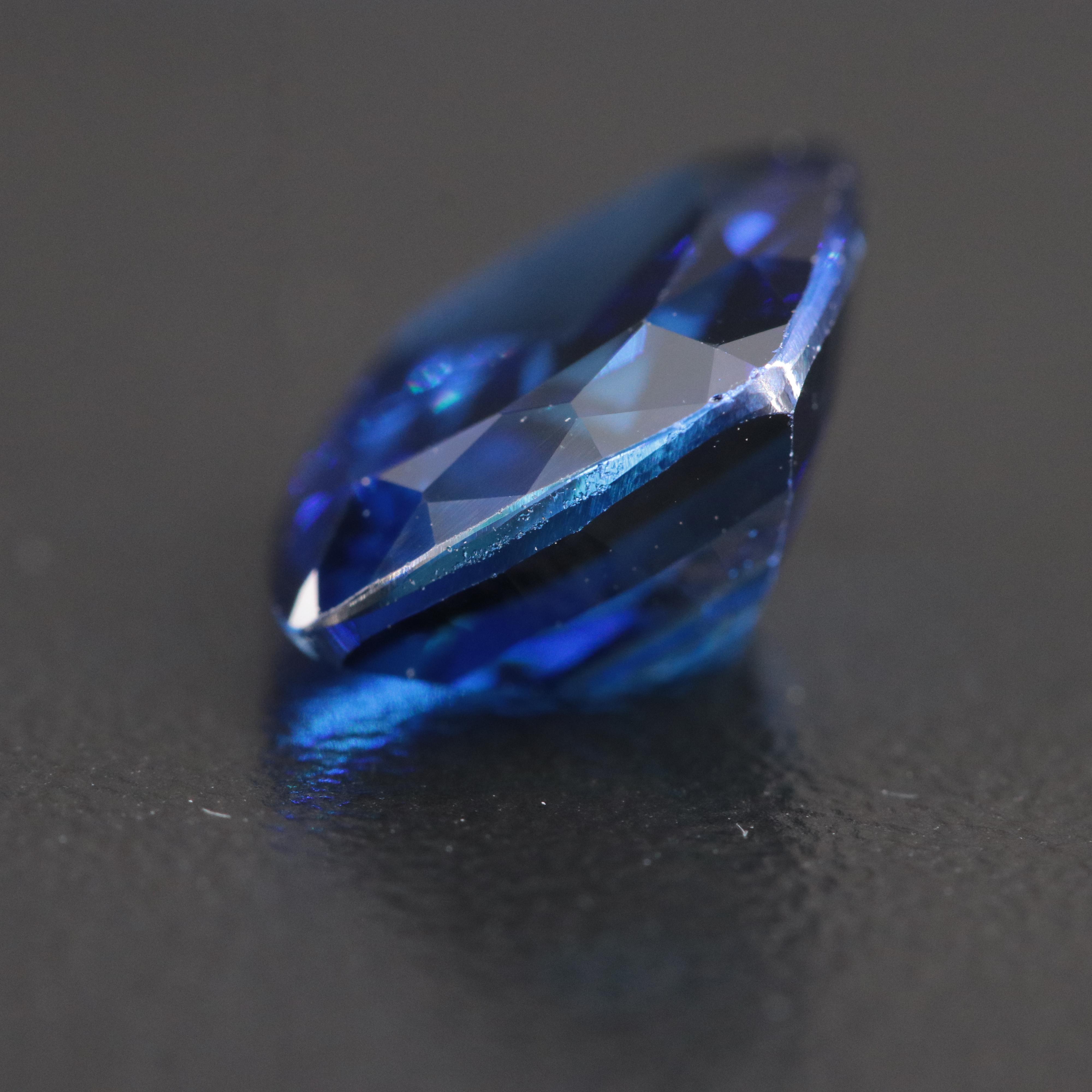 Loose 7.07 CT Lab Grown Sapphire