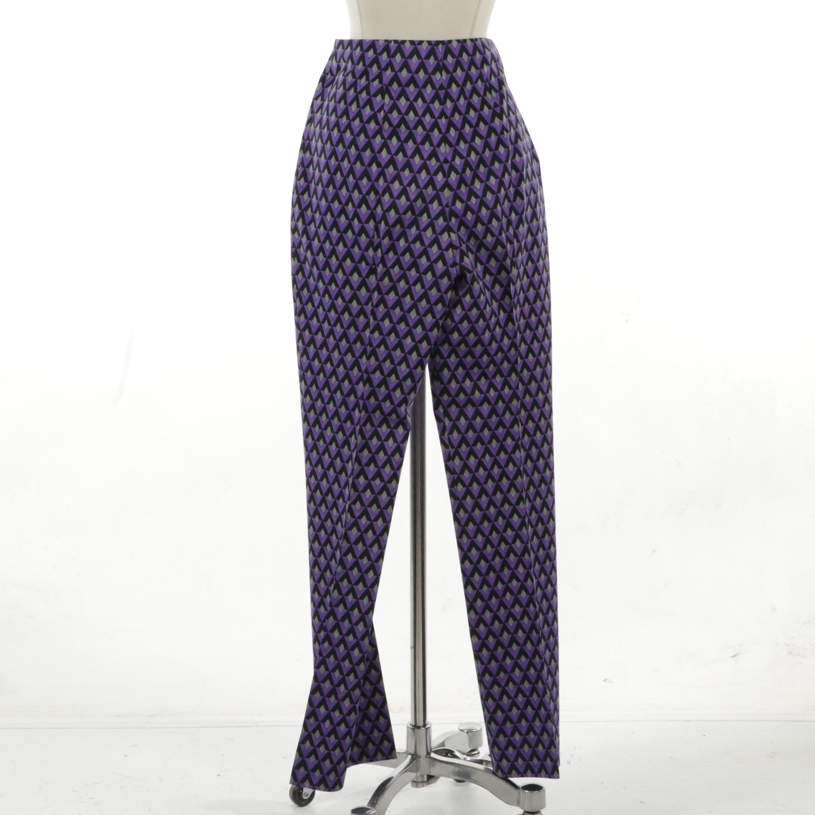 Prada Diamond Pattern Trouser Pant