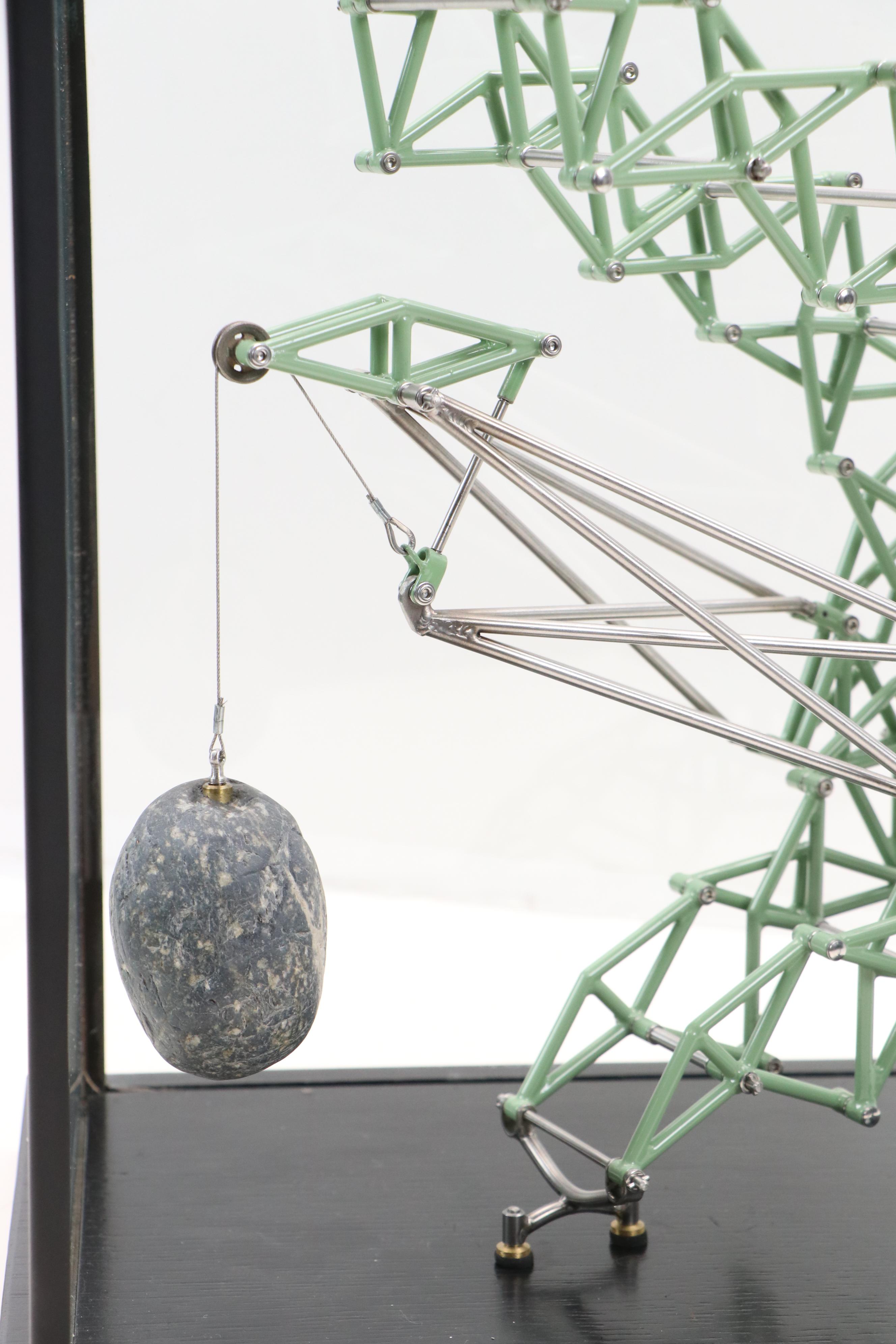 Dan Grayber Mixed Media Kinetic Sulpture "Display Case Mechanism #6," 2016