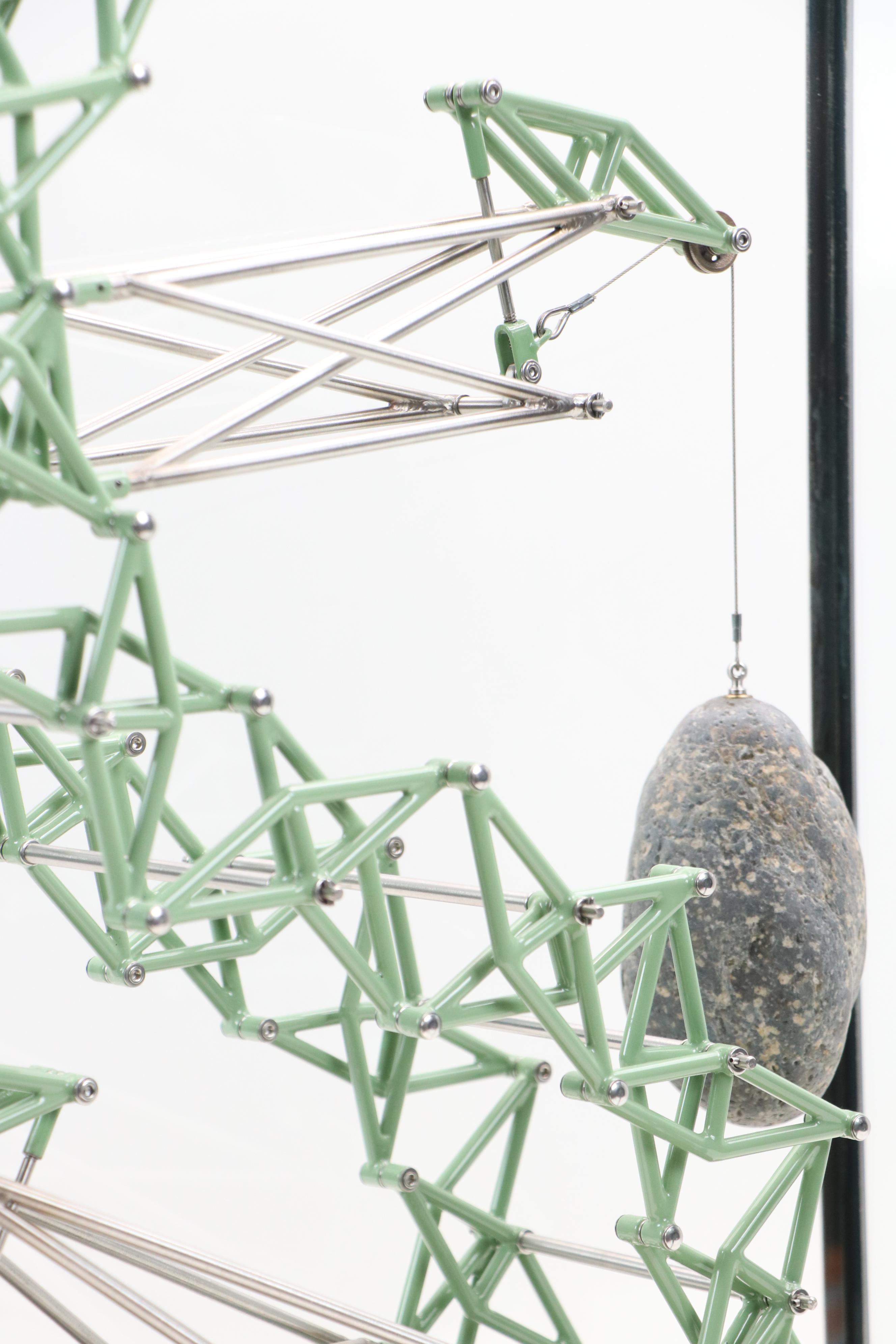 Dan Grayber Mixed Media Kinetic Sulpture "Display Case Mechanism #6," 2016