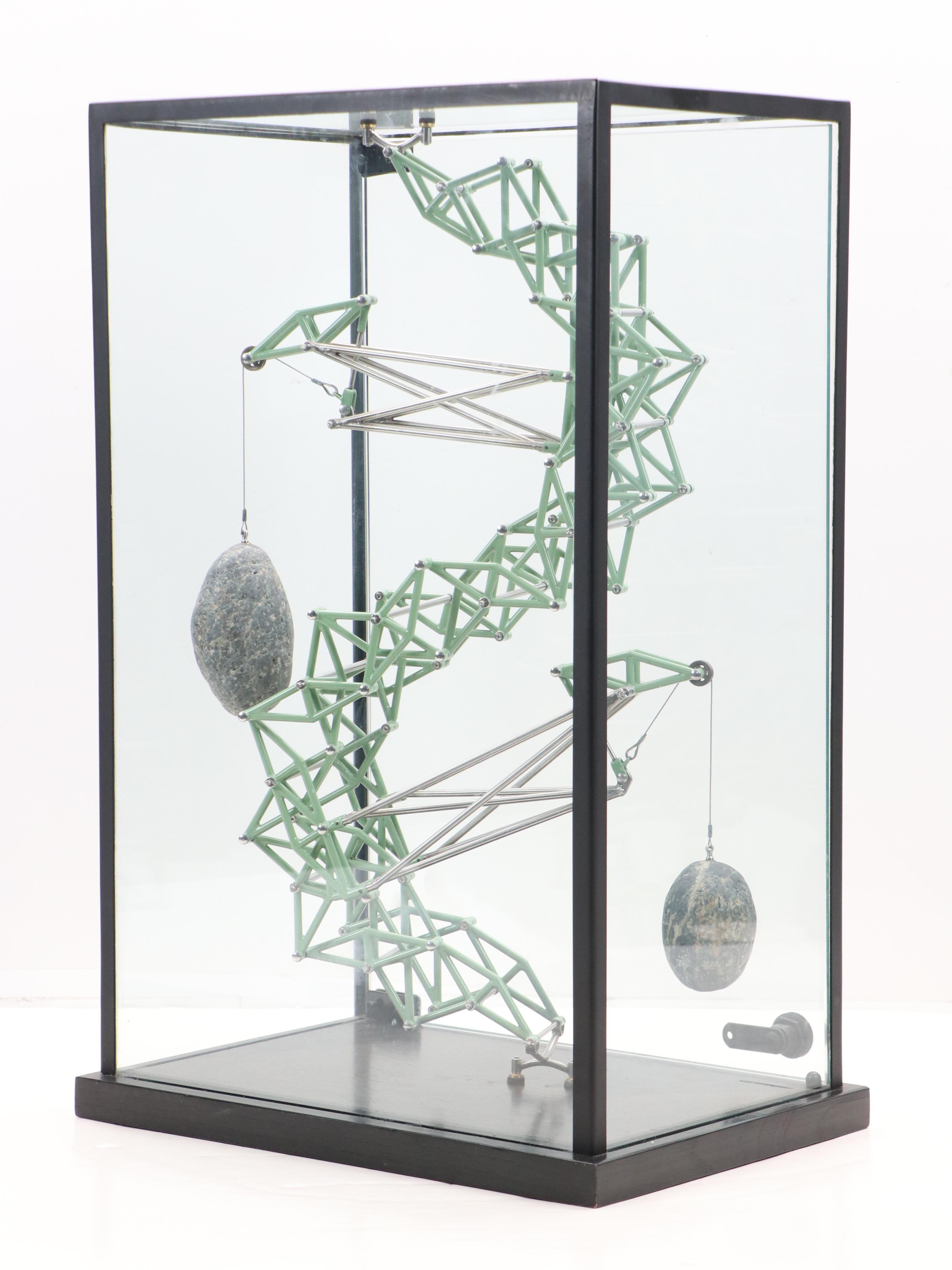 Dan Grayber Mixed Media Kinetic Sulpture "Display Case Mechanism #6," 2016
