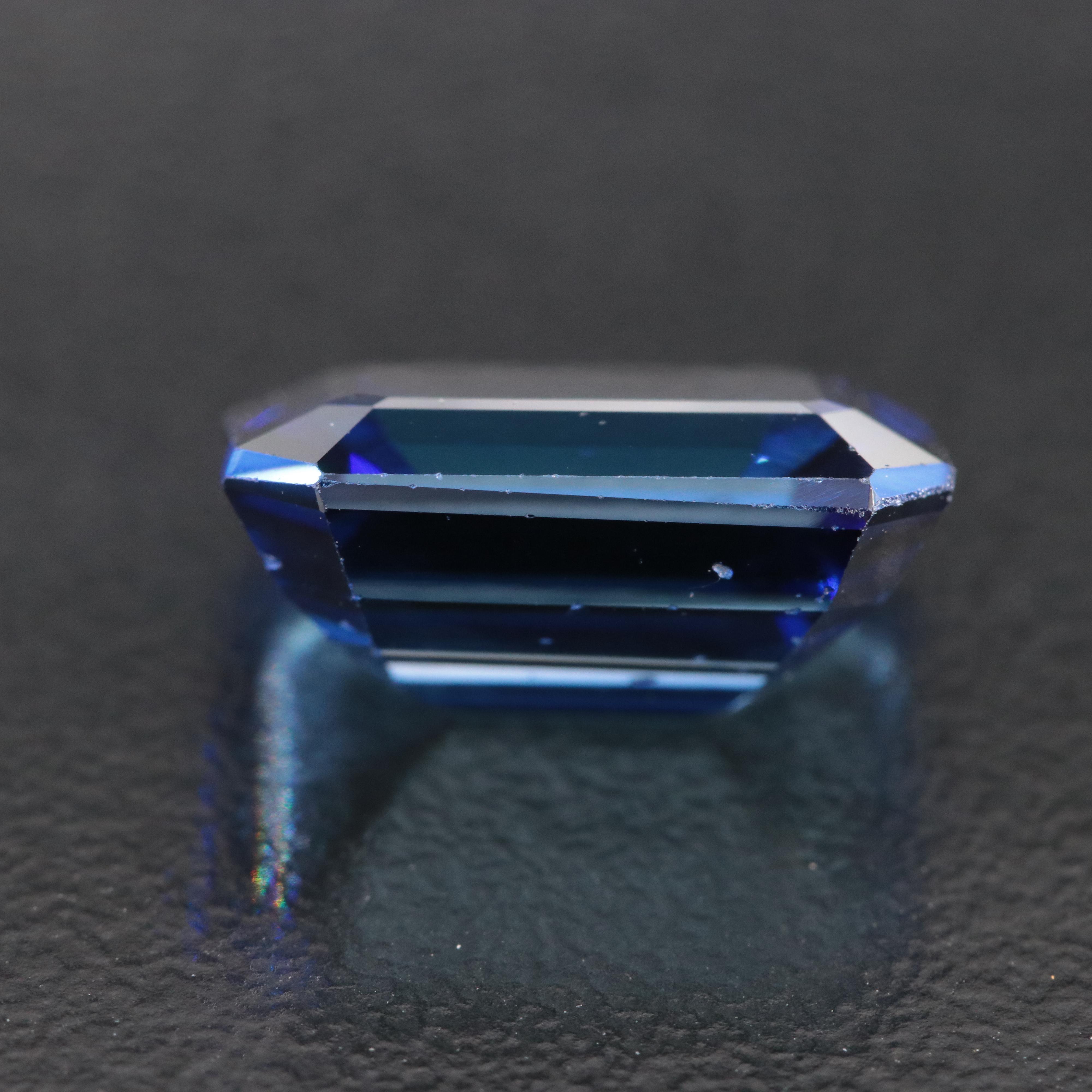 Loose 7.30 CT Lab Grown Sapphire