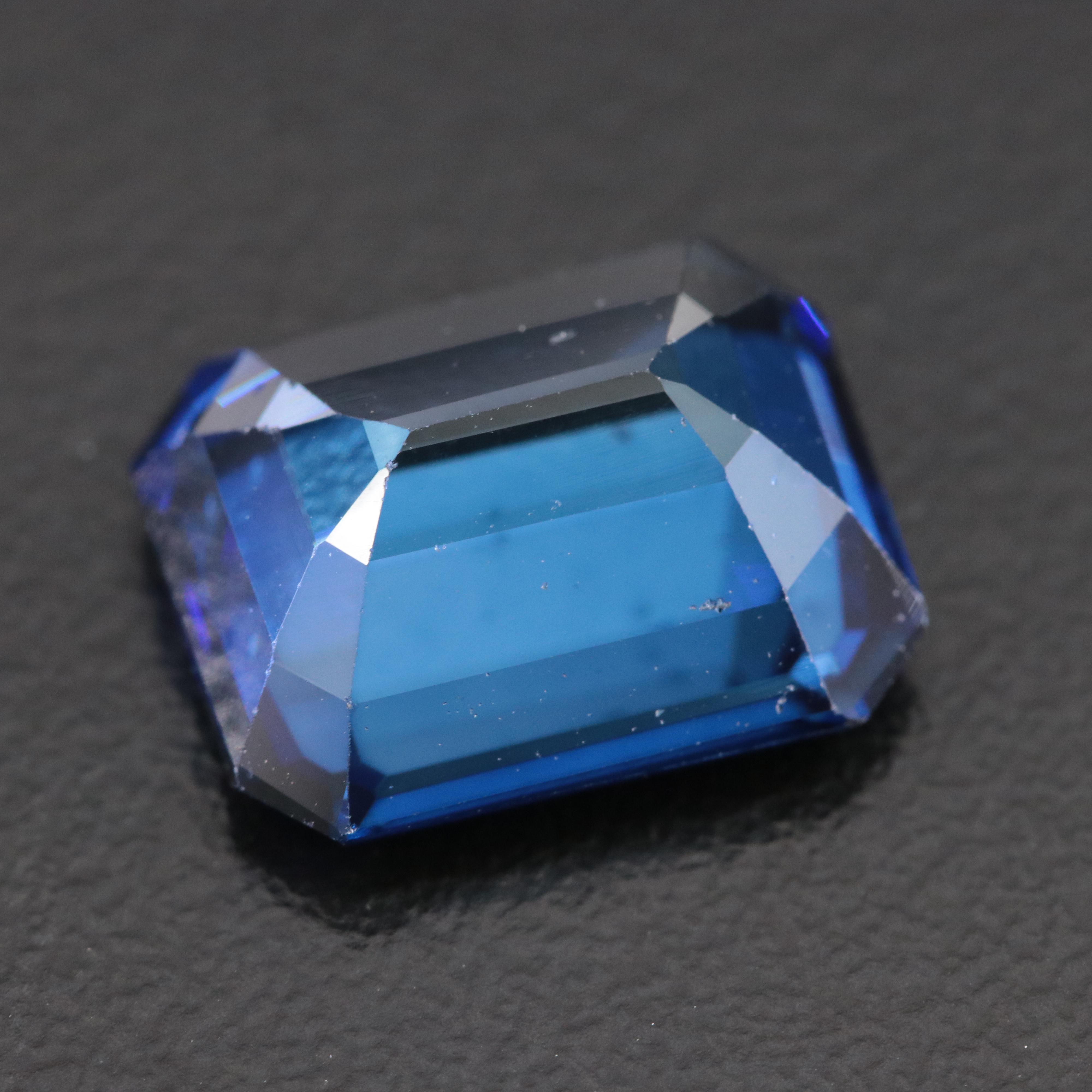 Loose 7.30 CT Lab Grown Sapphire