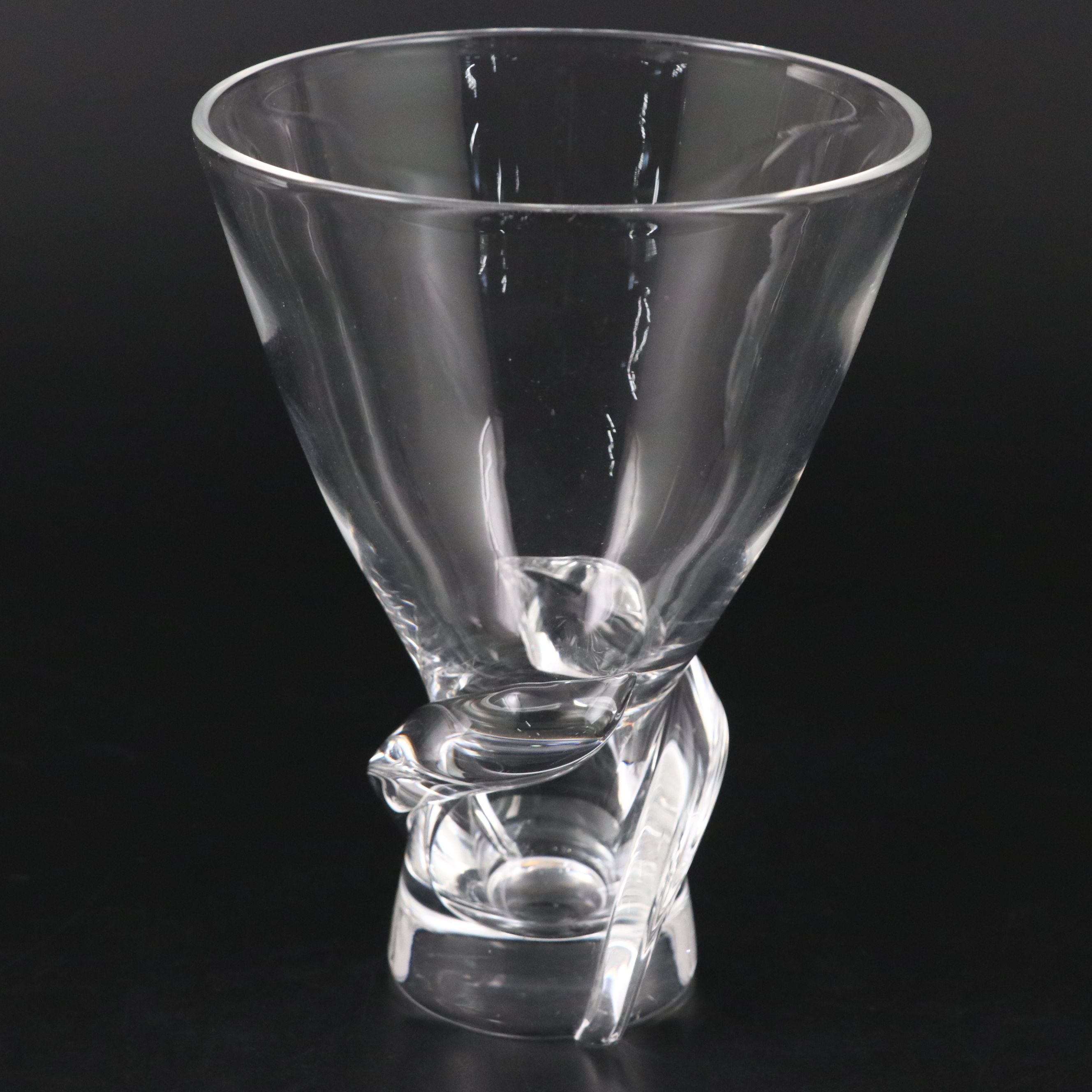 Steuben Art Glass Spiral Vase Designed by Donald Pollard, Mid to Late 20th C.