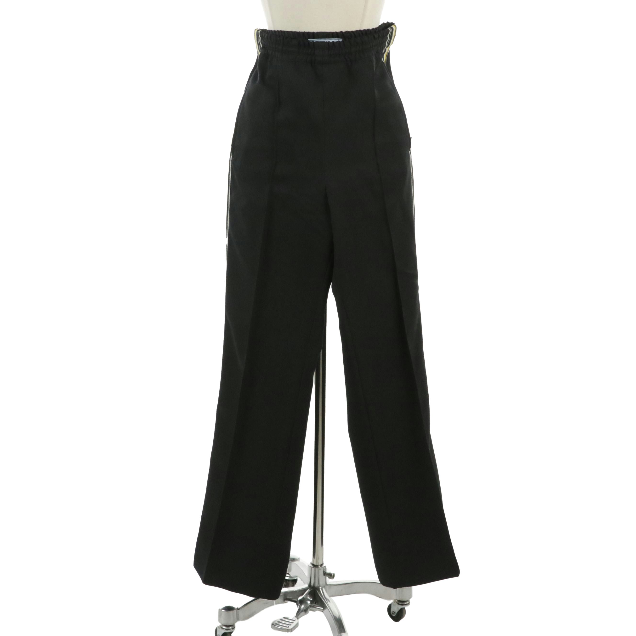 Prada Black Side Striped Track Pant Trousers