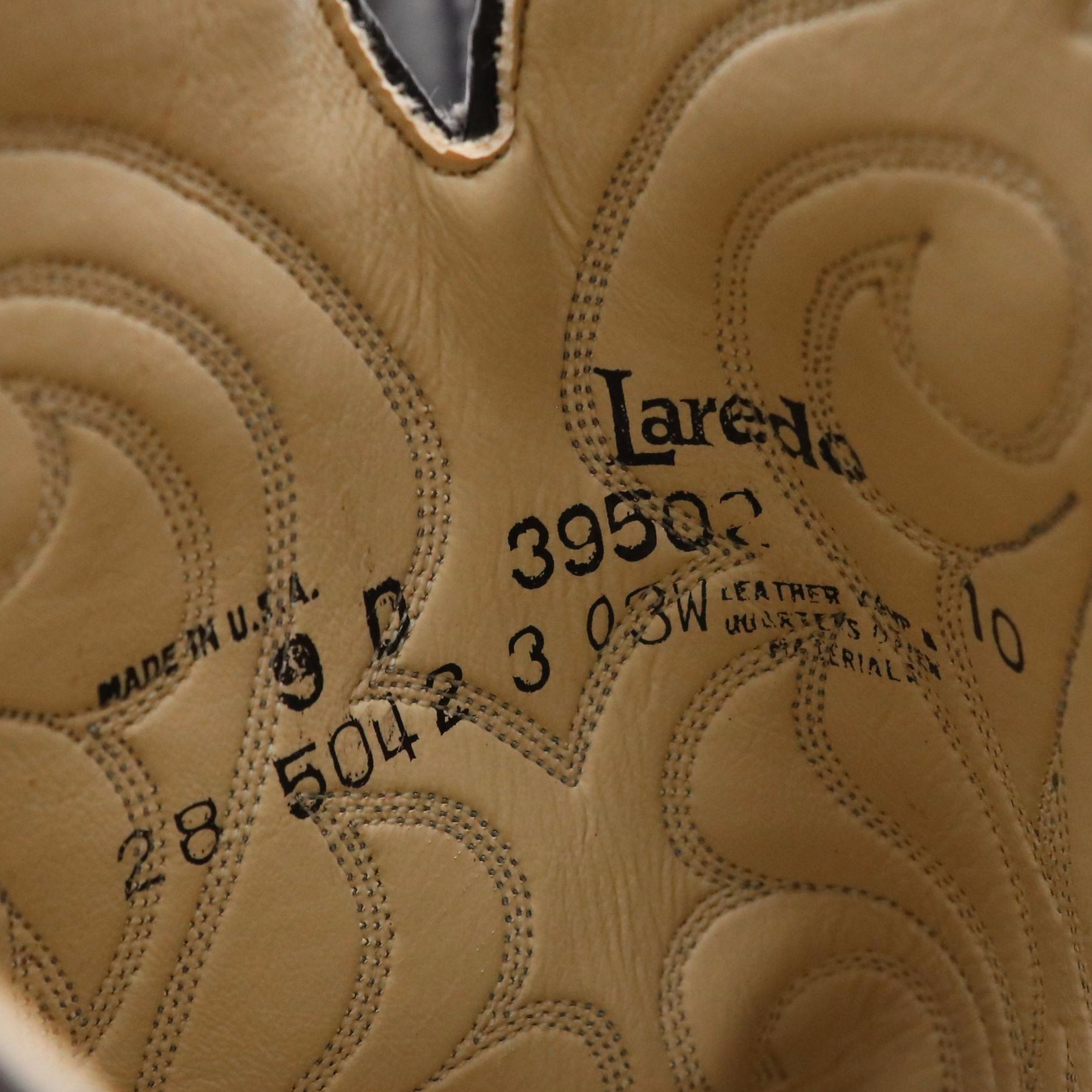 Men's Laredo Black Leather Western Boots and Sears Mocha Suede Boots