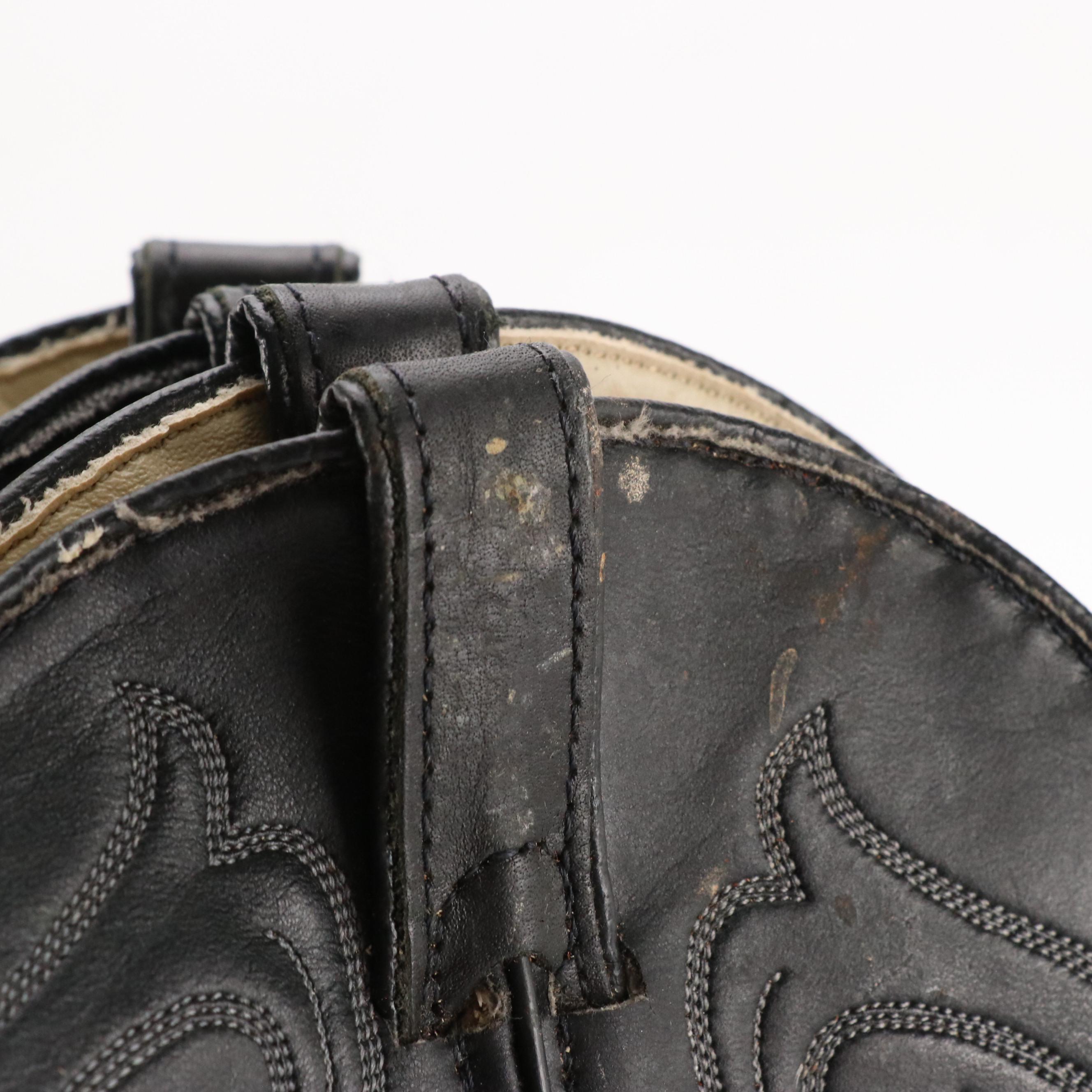 Men's Laredo Black Leather Western Boots and Sears Mocha Suede Boots