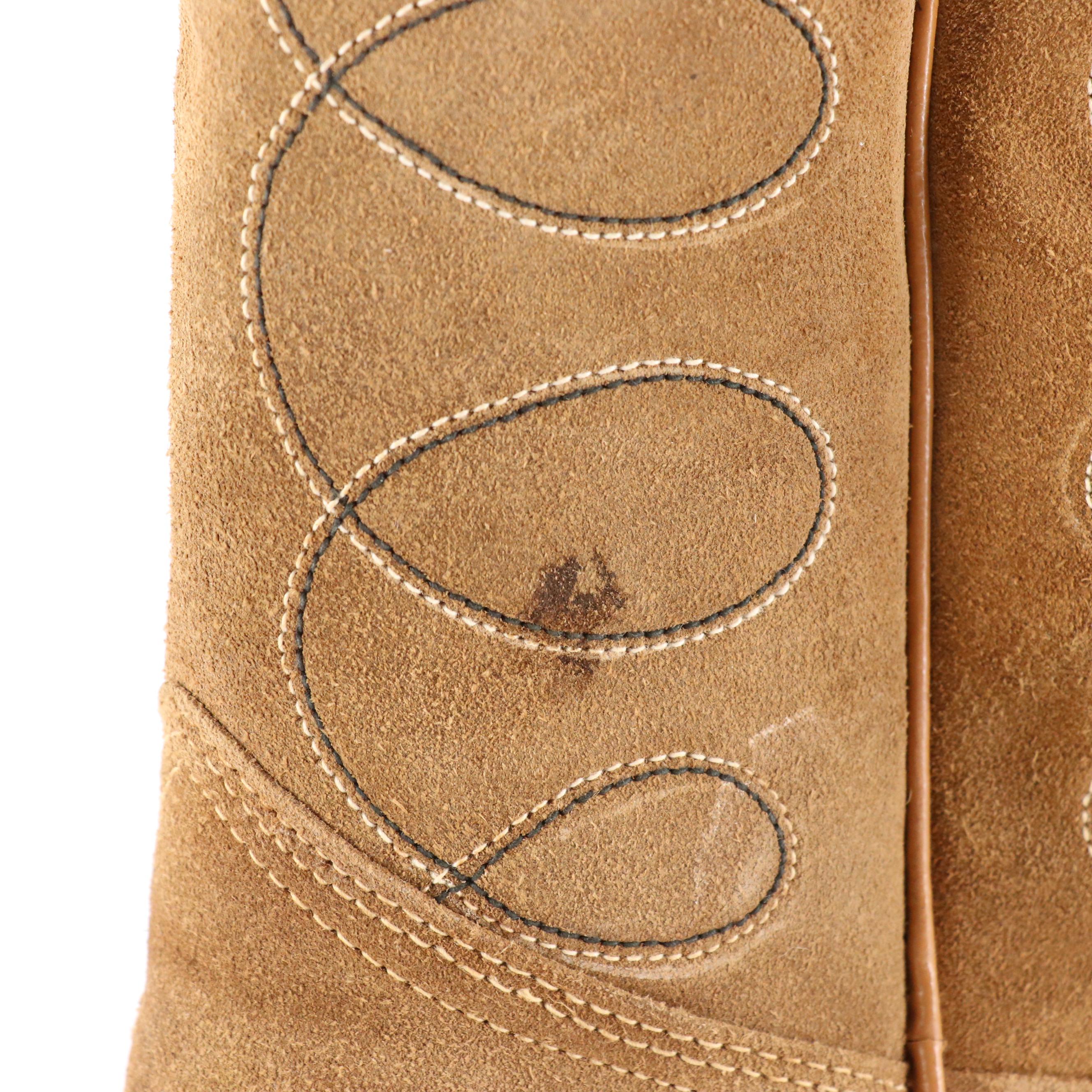 Men's Laredo Black Leather Western Boots and Sears Mocha Suede Boots